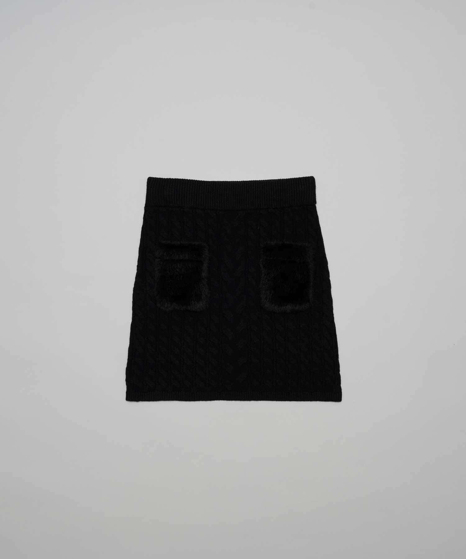 Belle Charme(ベルシャルム) Cable Knit Tight Skirt