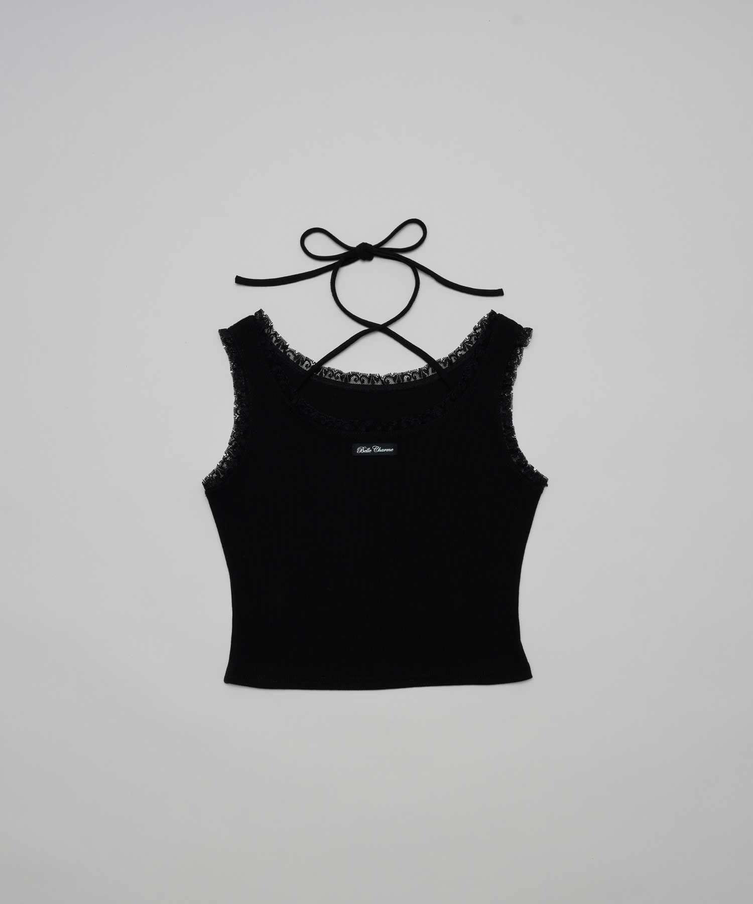 Belle Charme(ベルシャルム) Logo Label Lace Tank