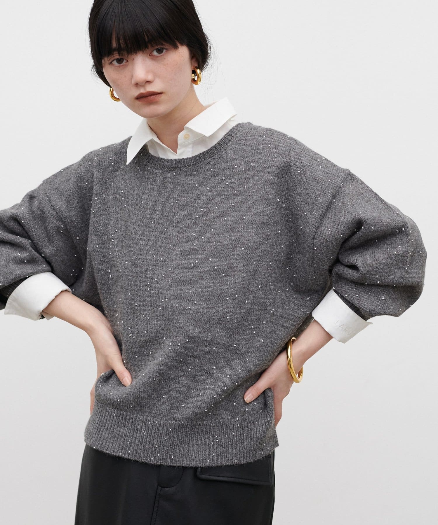 LARUTA(ラルータ) ビーズヤーン2WAYプルオーバー