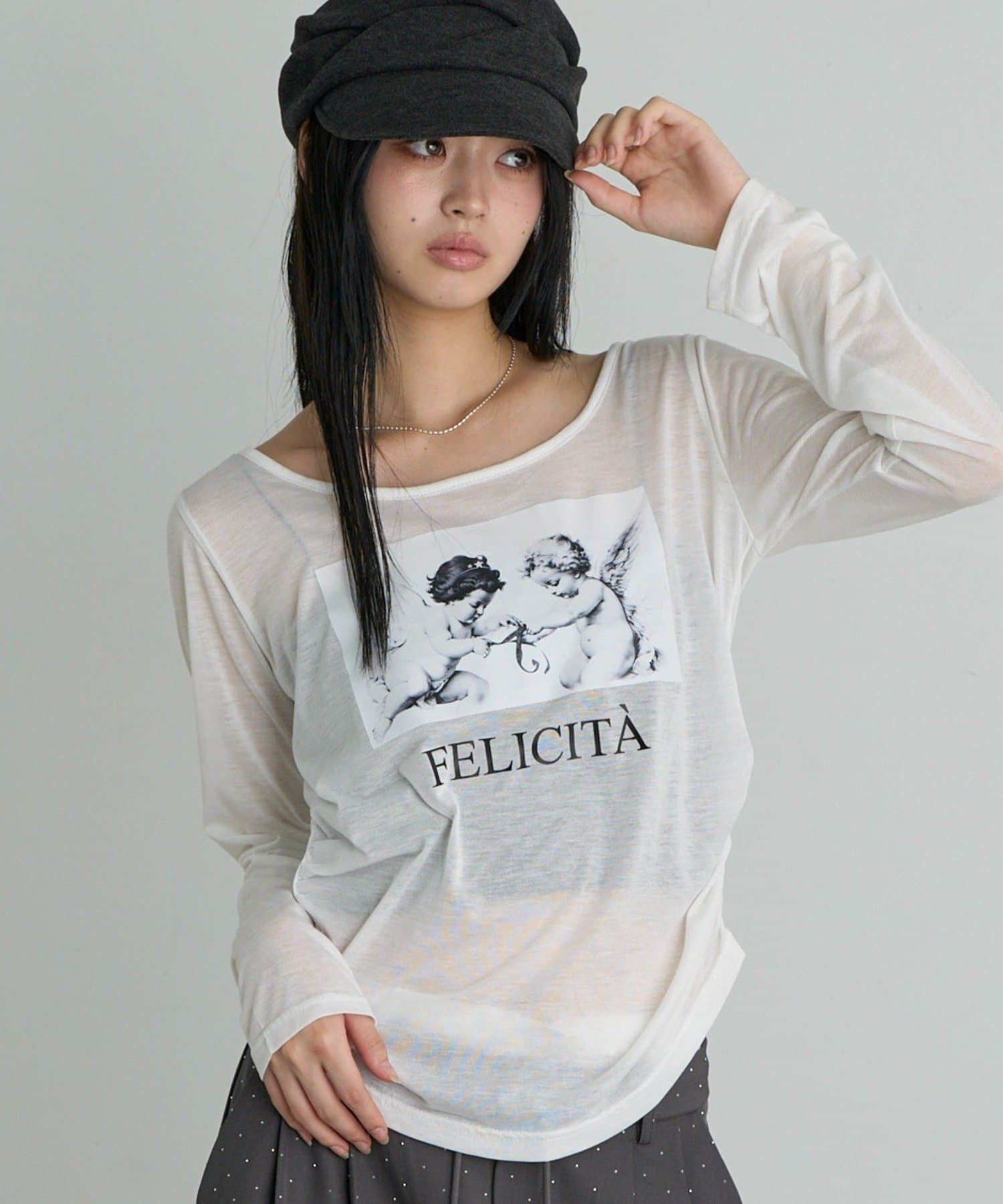 RAY CASSIN(レイカズン) ロゴシアーTシャツ / ロンT