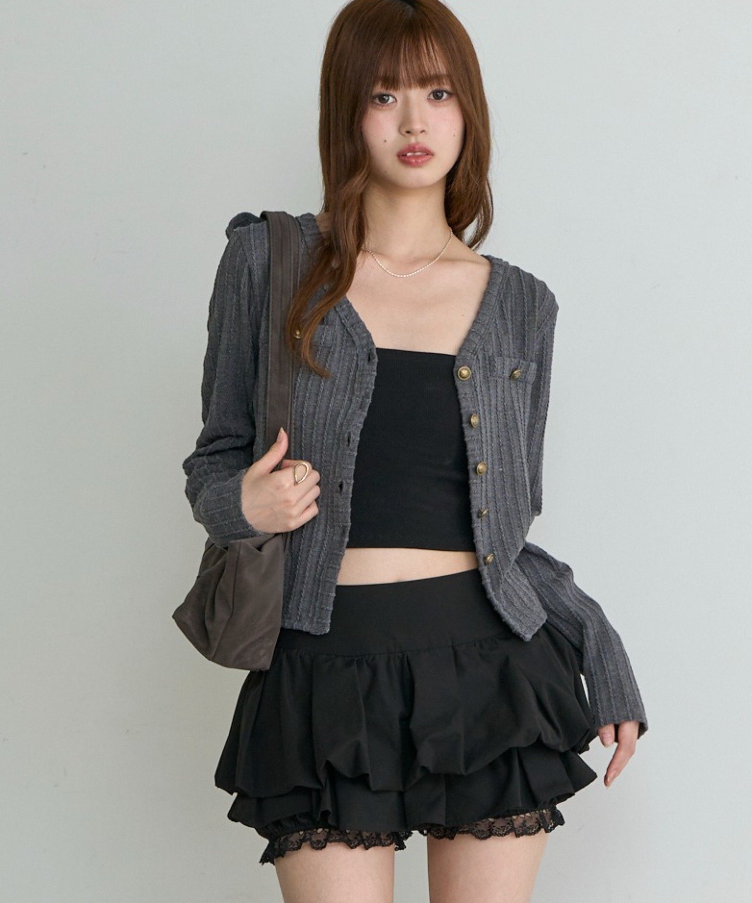 RAY CASSIN(レイカズン) VネックナポレオンロングTシャツ / カーディガン