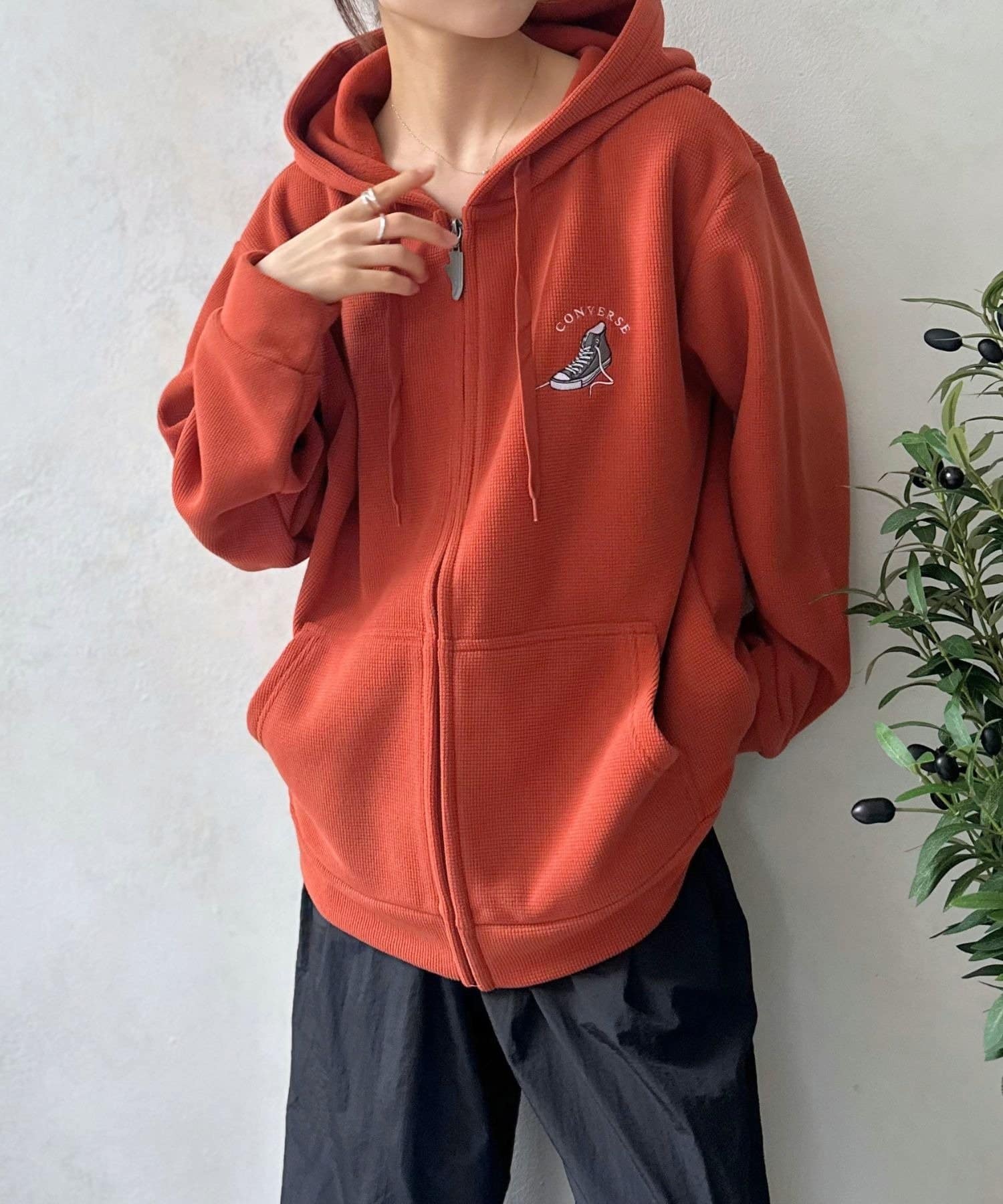 LOCUST(ローカスト) 【ユニセックス】【CONVERSE】ワッフルフリースパーカー