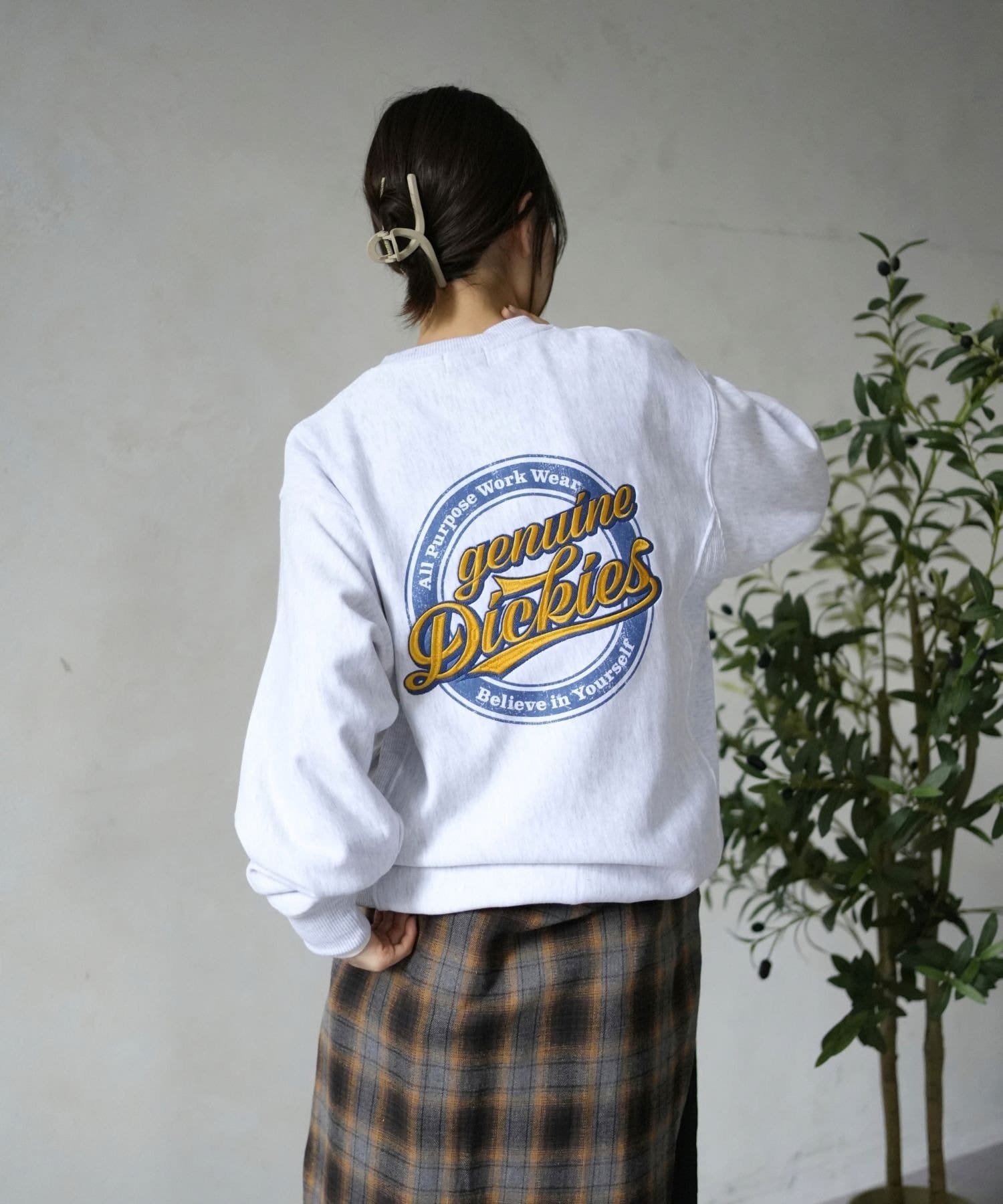 LOCUST(ローカスト) 【ユニセックス】【Dickies】リバースウィーブロゴ刺繍スウェット