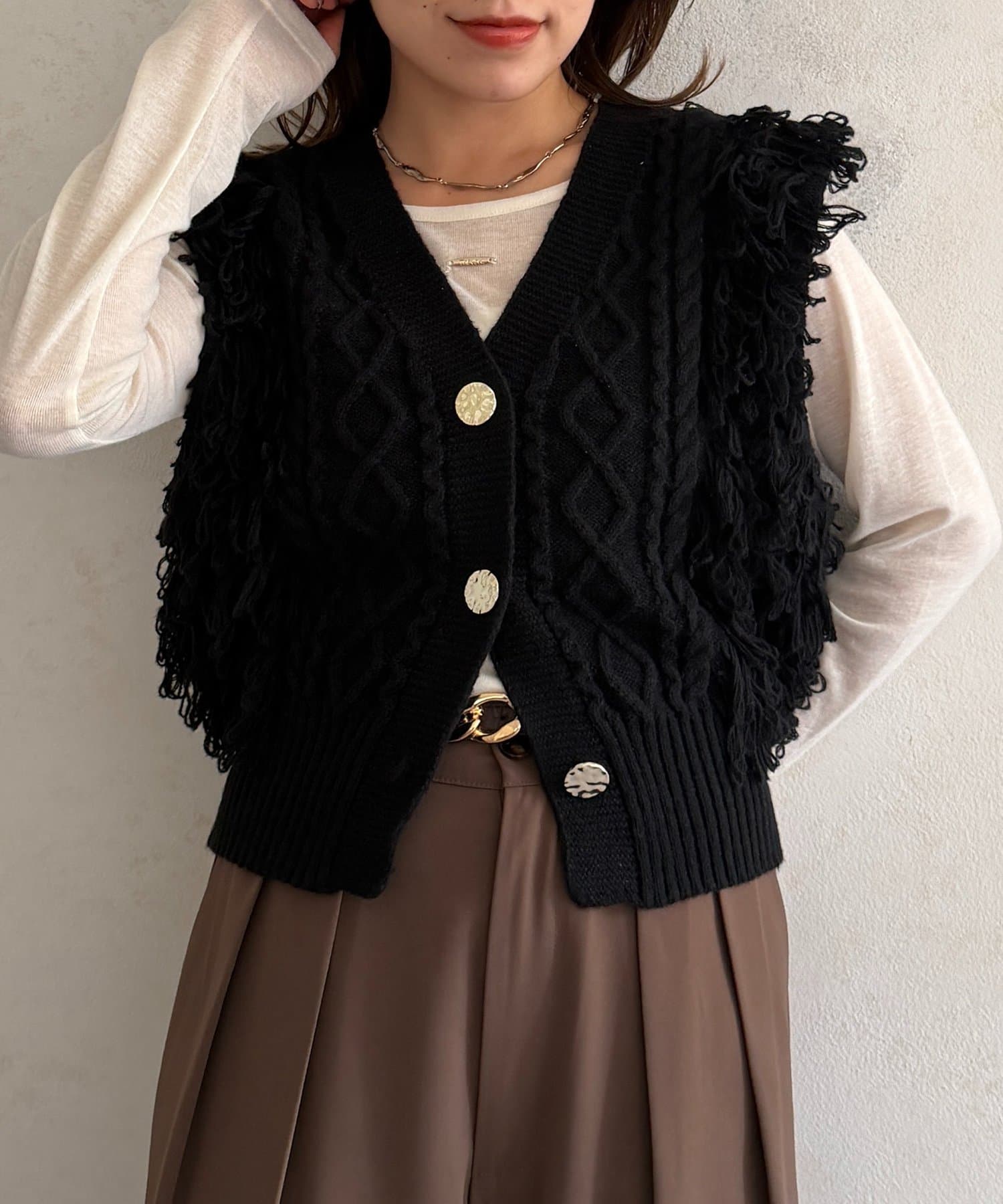 Thevon.(ゼヴォン) ループヤーンニットベスト