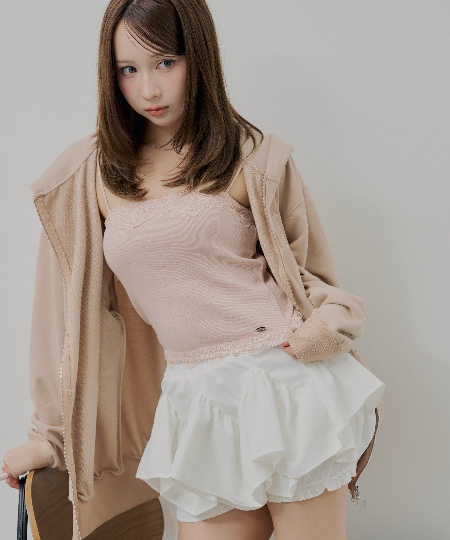 Chico(チコ) カップ付きレースベアキャミ