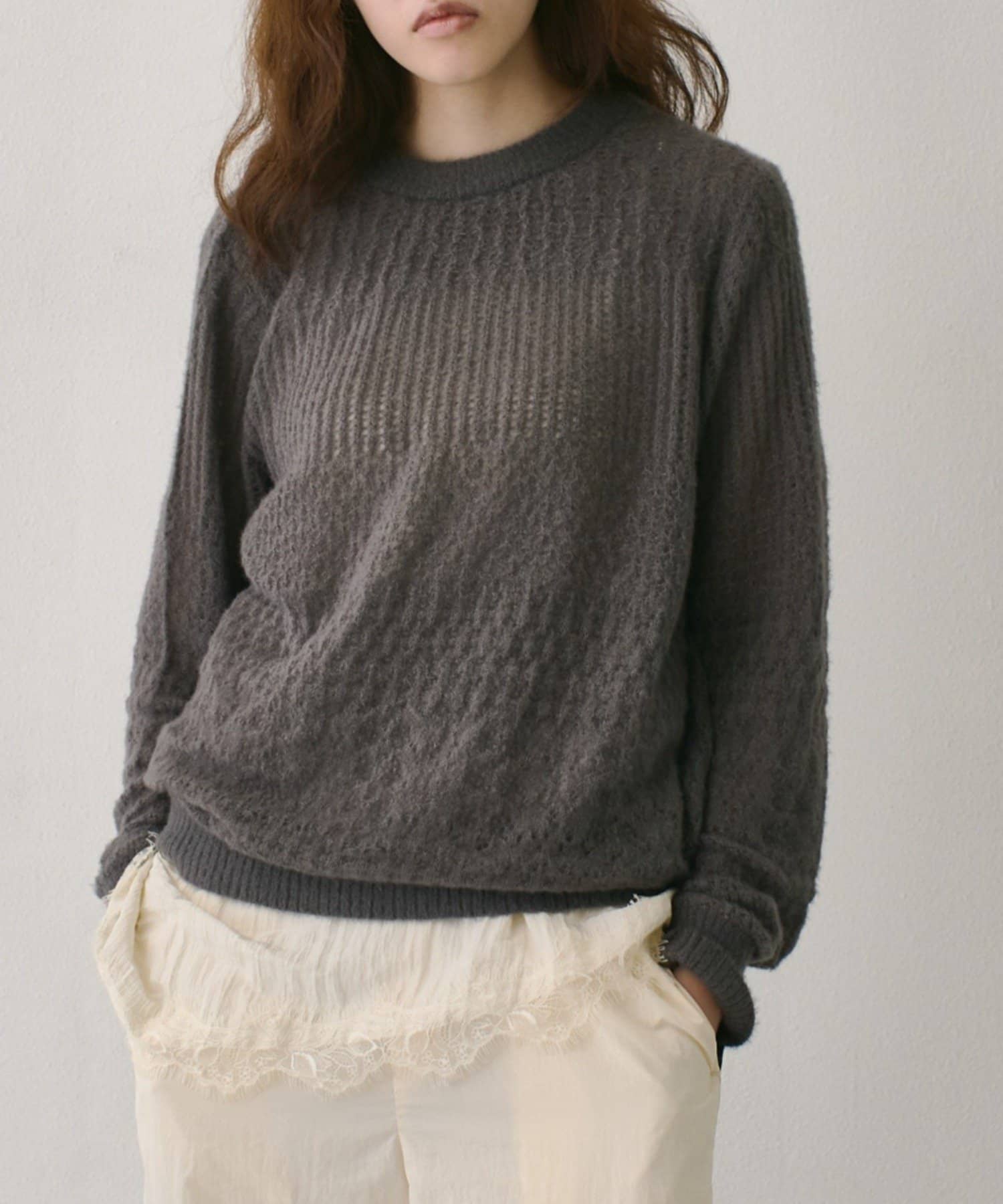 COLONY 2139(コロニー トゥーワンスリーナイン) モヘアタッチニットプルオーバー