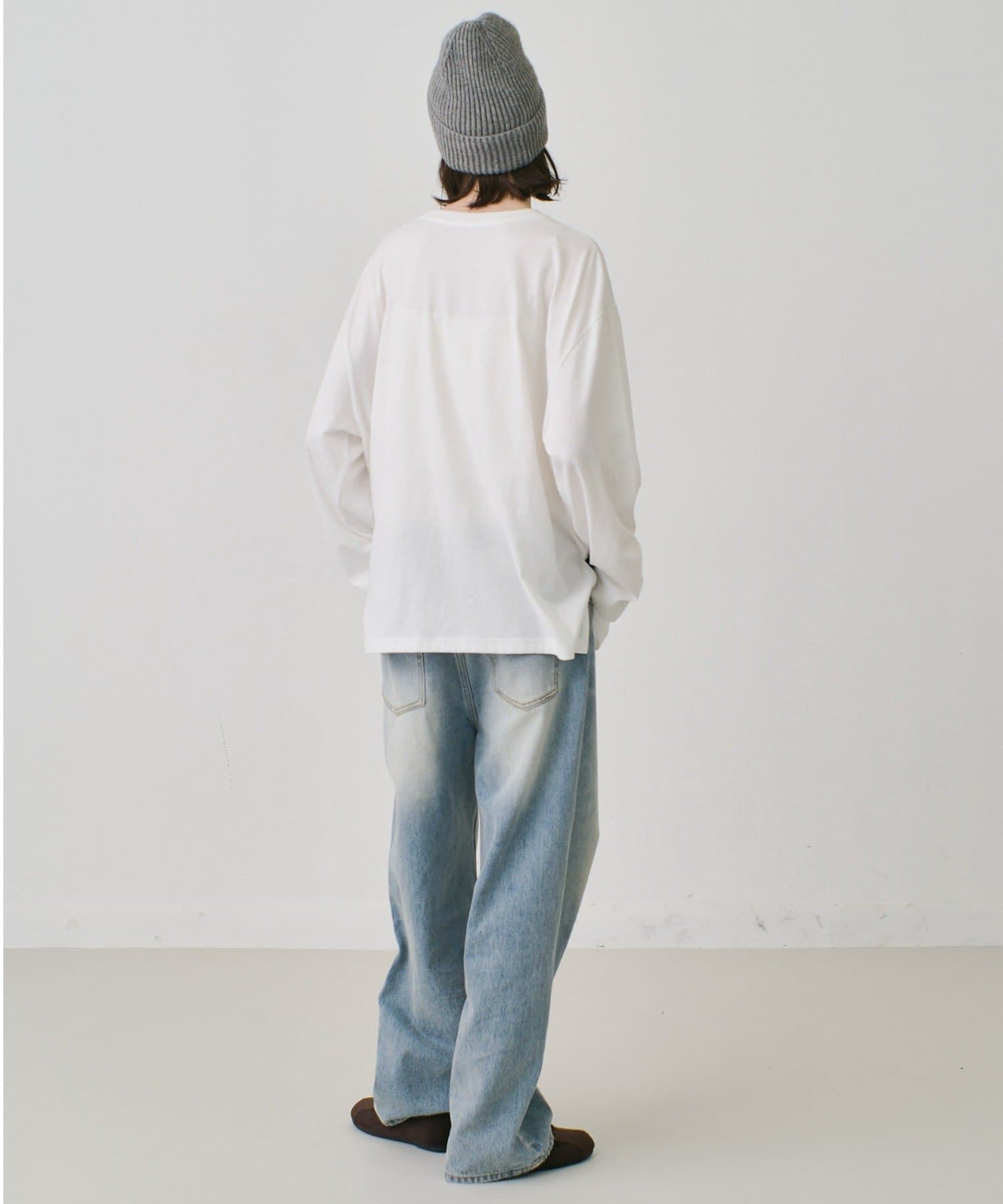 COLONY 2139(コロニー トゥーワンスリーナイン) フロッキープリント長袖Tシャツ