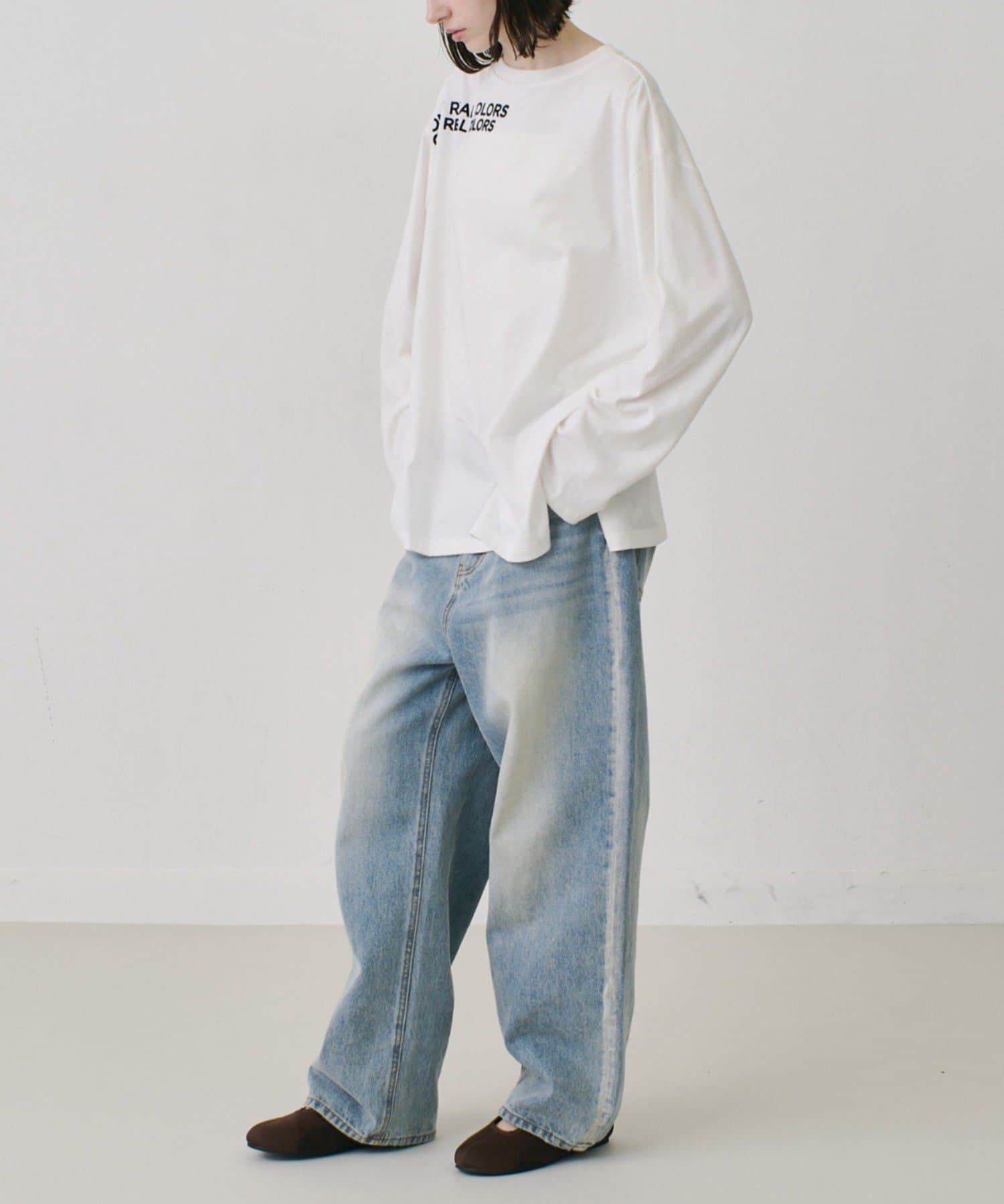 COLONY 2139(コロニー トゥーワンスリーナイン) フロッキープリント長袖Tシャツ