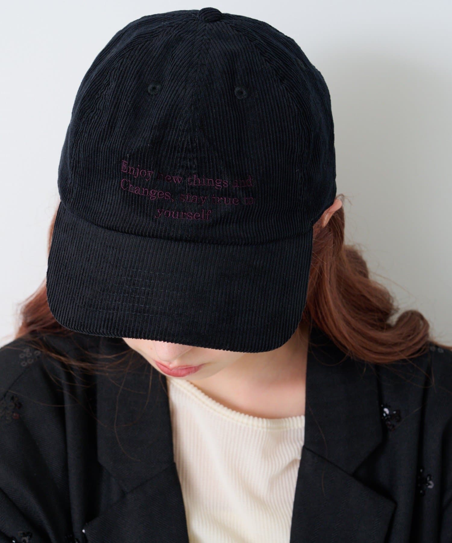 OUTLET(アウトレット) 【Kastane】刺繍コーデュロイキャップ