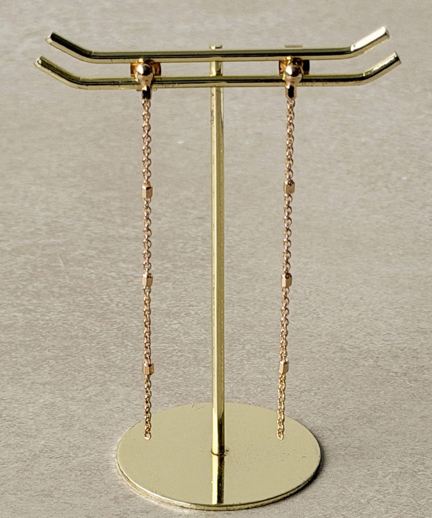 3COINS(スリーコインズ) 丸玉ロングチェーンピアス
