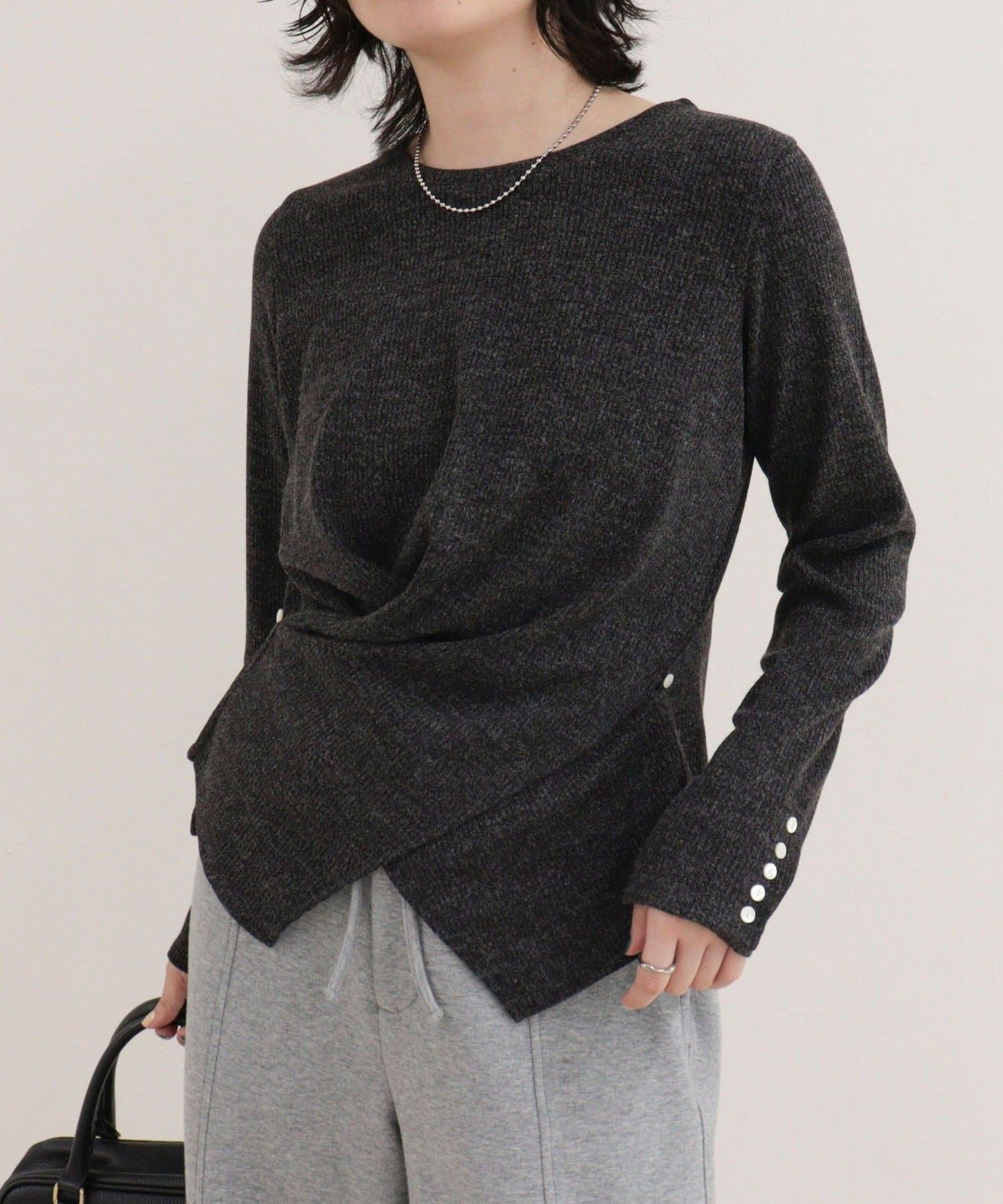 FREDY & GLOSTER(フレディ アンド グロスター) リブニットソーカシュクールプルオーバー