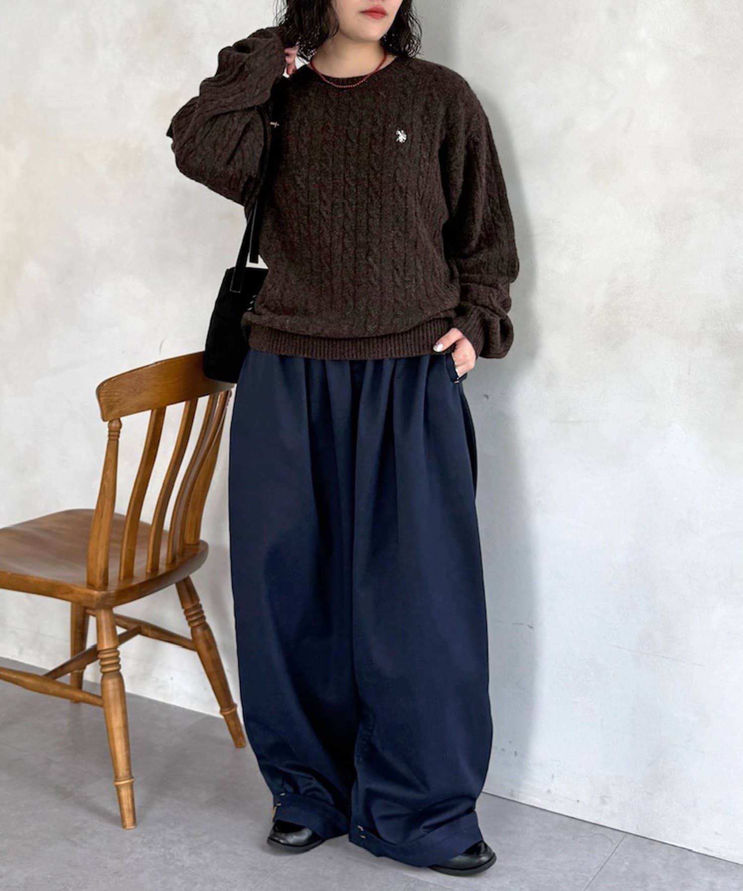 CPCM(シーピーシーエム) 【U.S. POLO ASSN.】モヘアライククルーネックニット