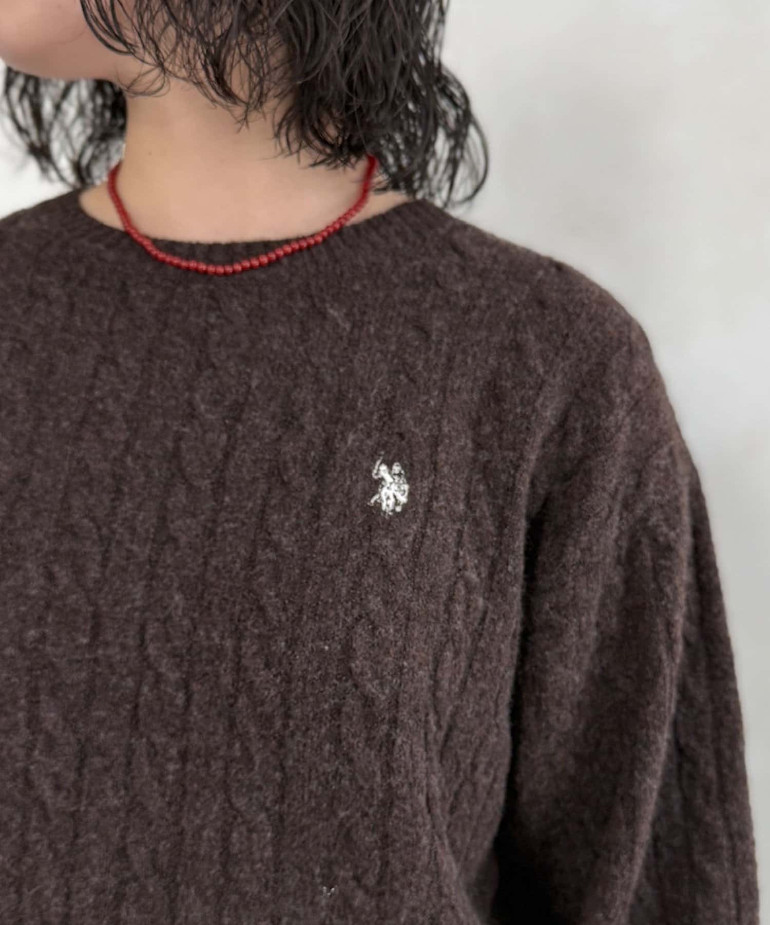CPCM(シーピーシーエム) 【U.S. POLO ASSN.】モヘアライククルーネックニット