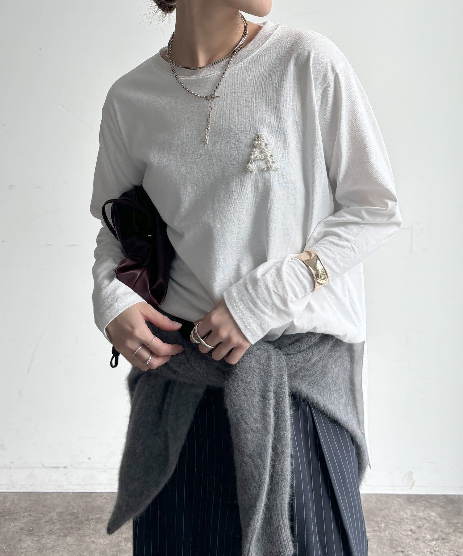 DOUDOU(ドゥドゥ) 【WEB限定】 AビジューロンTEE