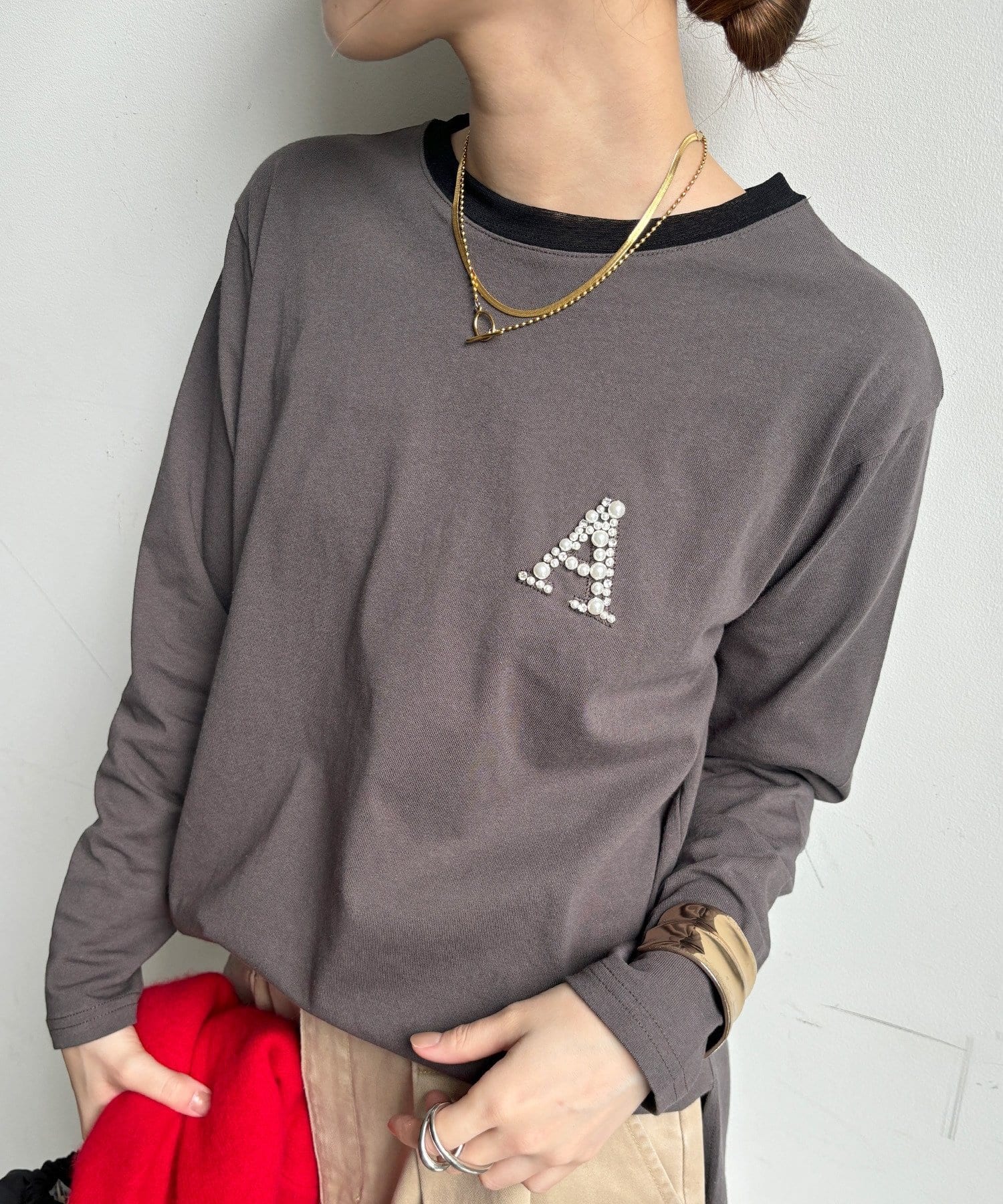 DOUDOU(ドゥドゥ) 【WEB限定】 AビジューロンTEE