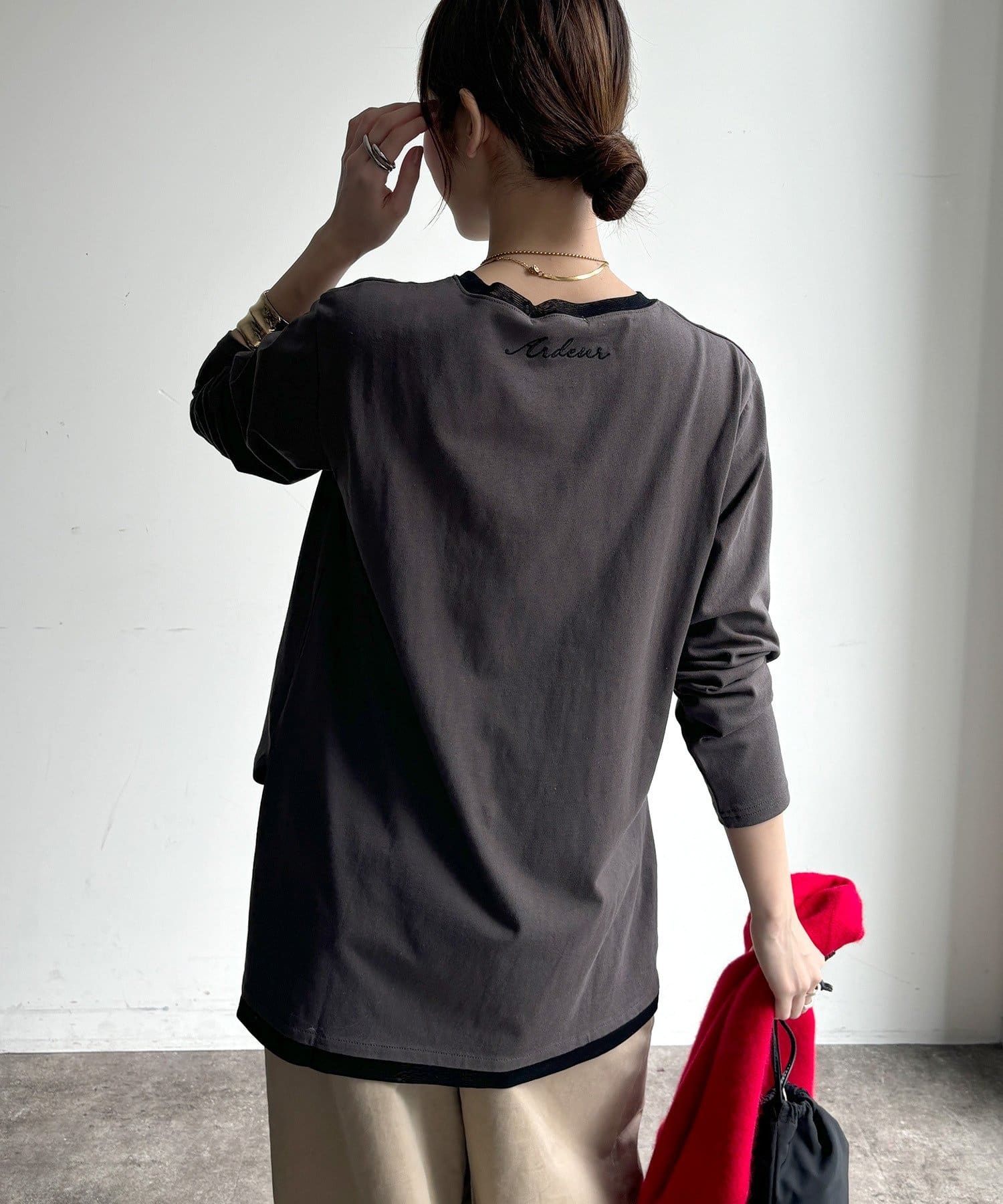 DOUDOU(ドゥドゥ) 【WEB限定】 AビジューロンTEE