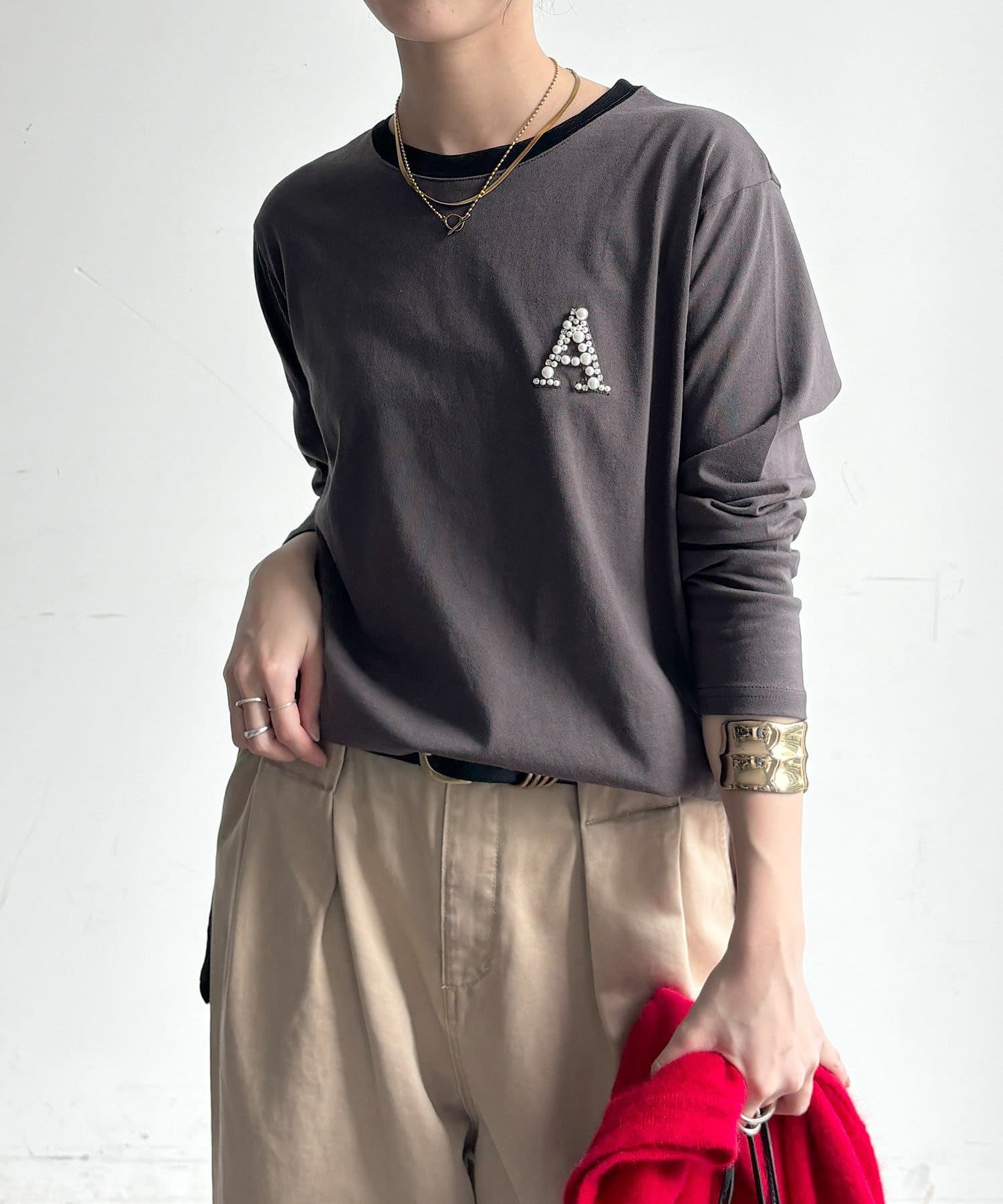 DOUDOU(ドゥドゥ) 【WEB限定】 AビジューロンTEE