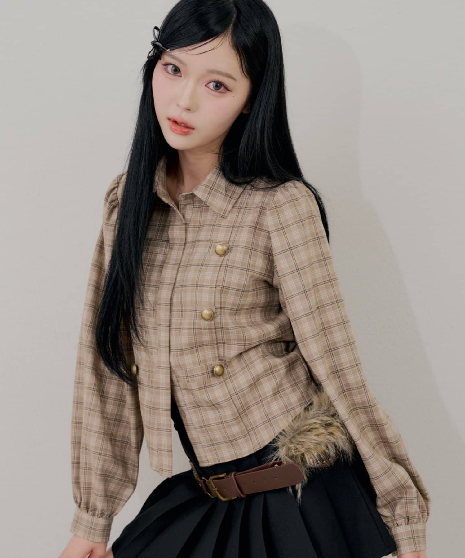 NICE CLAUP / OLIVE des OLIVE OUTLET(ナイスクラップ  / オリーブ デ オリーブ アウトレット) 【continuer】ナポレオン風シャツ