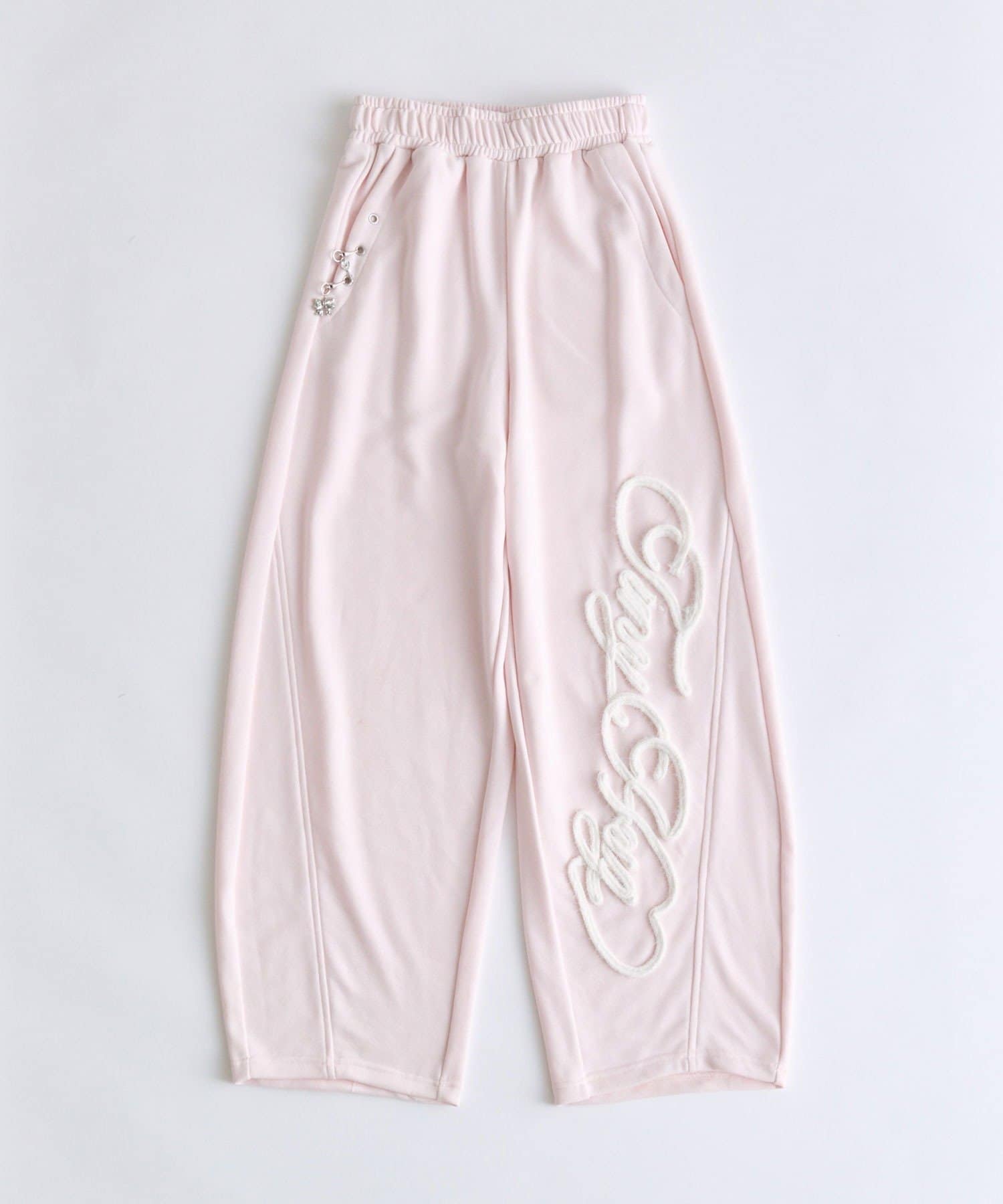 OLIVE des OLIVE(オリーブ デ オリーブ) ファーロゴバレルレッグパンツ