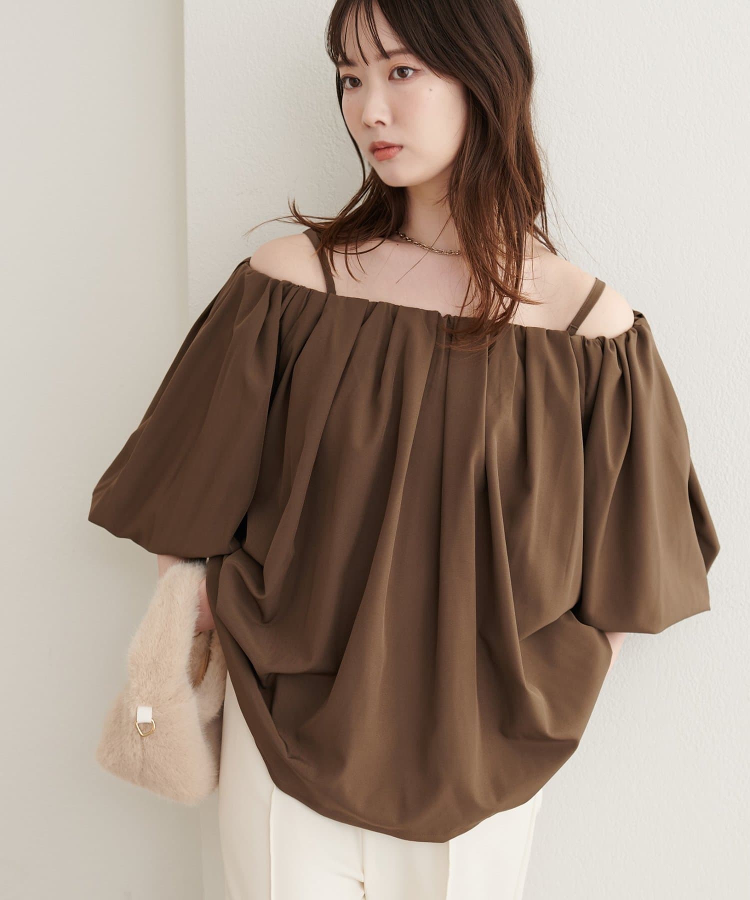 natural couture(ナチュラルクチュール) マルチWAYバルーンブラウス