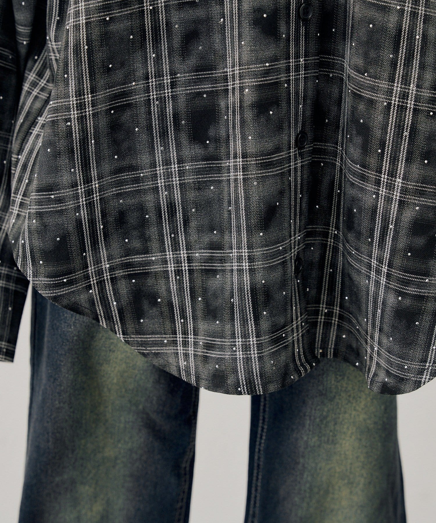 NICE CLAUP / OLIVE des OLIVE OUTLET(ナイスクラップ  / オリーブ デ オリーブ アウトレット) 【continuer】3wayキラキラチェックシャツ