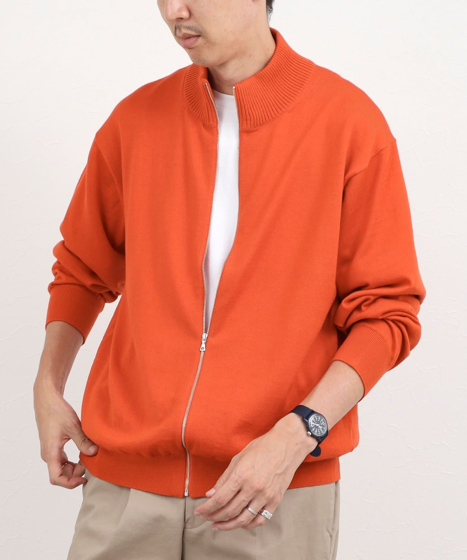 NOLLEY'S(ノーリーズ) ハイゲージウォッシャブルニットスタンドジップ 26AW