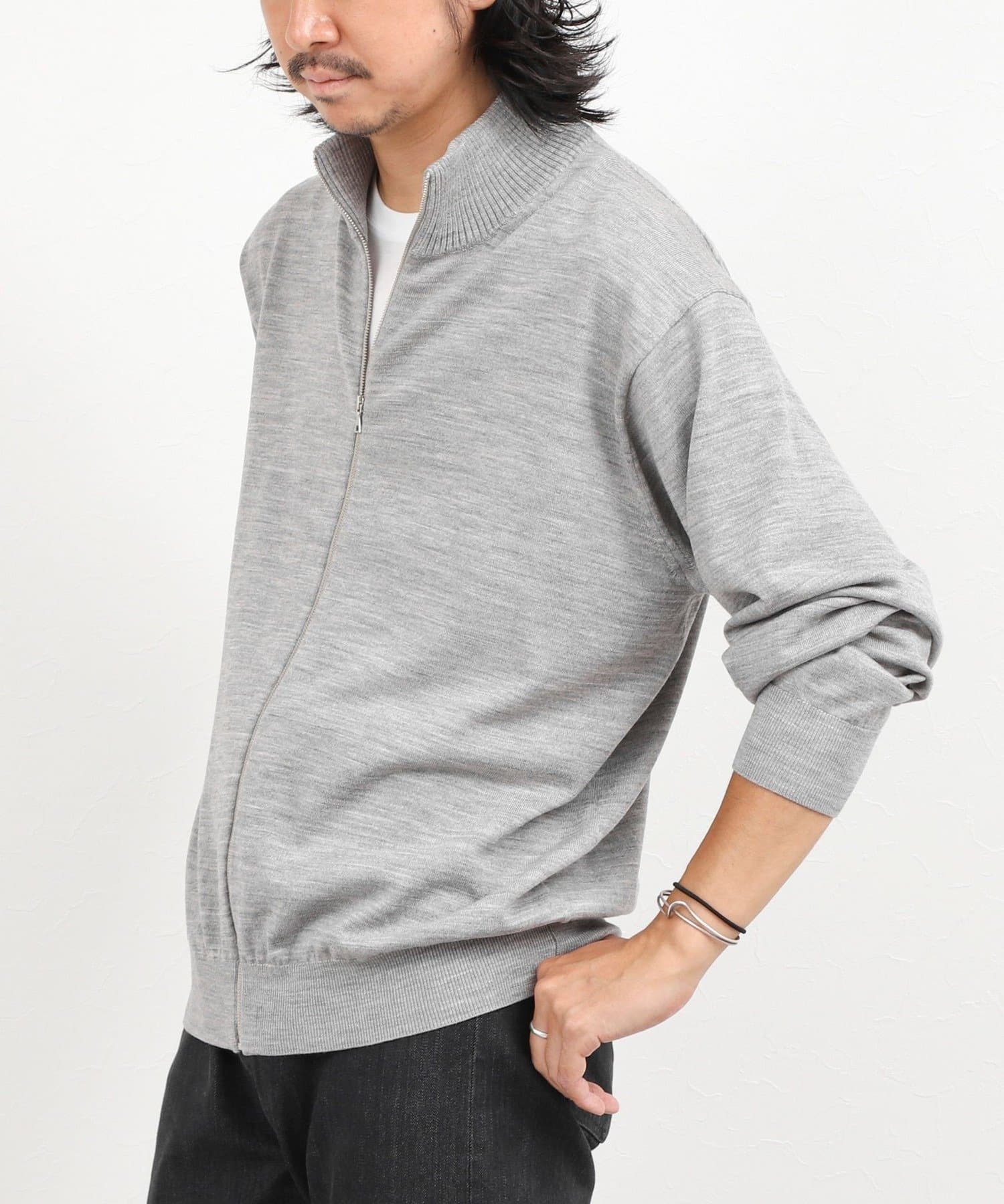 NOLLEY'S(ノーリーズ) ハイゲージウォッシャブルニットスタンドジップ 26AW