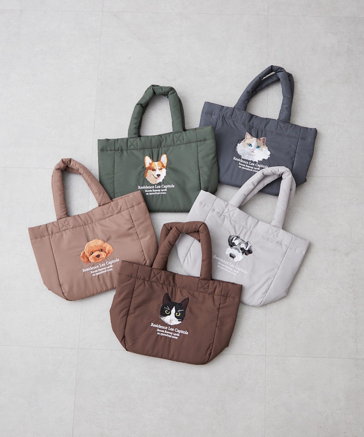Remind me and forever(リマインドミーアンドフォーエバー) アニマル刺繍パフトート
