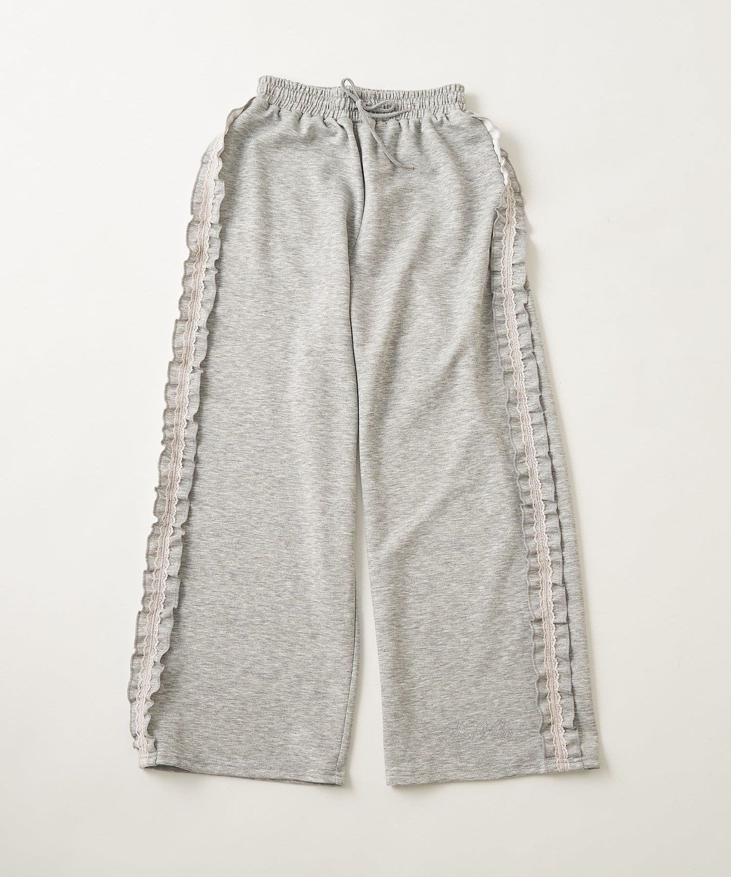 NICE CLAUP / OLIVE des OLIVE OUTLET(ナイスクラップ  / オリーブ デ オリーブ アウトレット) 【continuer】【セットアップ対応可】サイドフリルスウェットパンツ