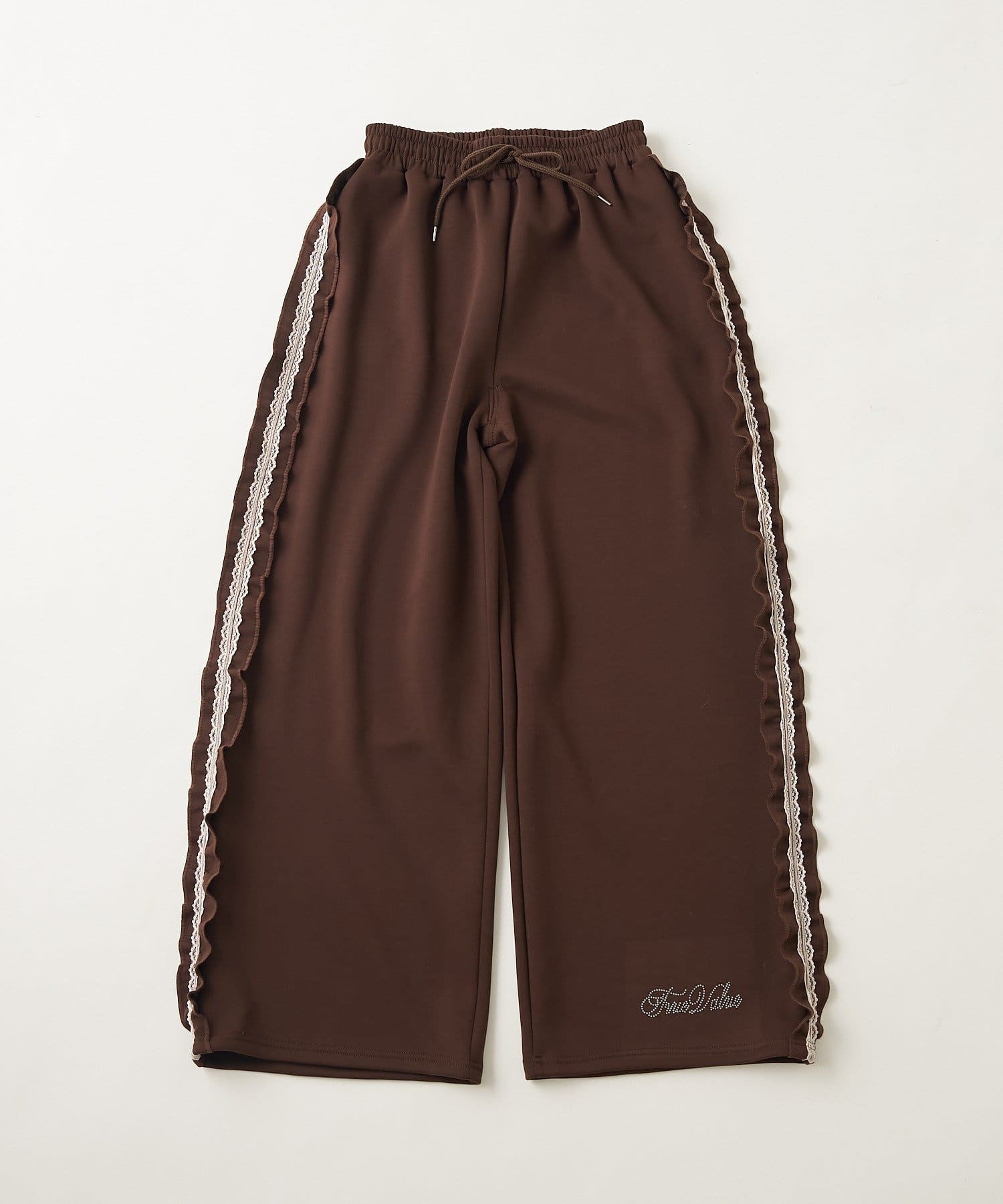 NICE CLAUP / OLIVE des OLIVE OUTLET(ナイスクラップ  / オリーブ デ オリーブ アウトレット) 【continuer】【セットアップ対応可】サイドフリルスウェットパンツ