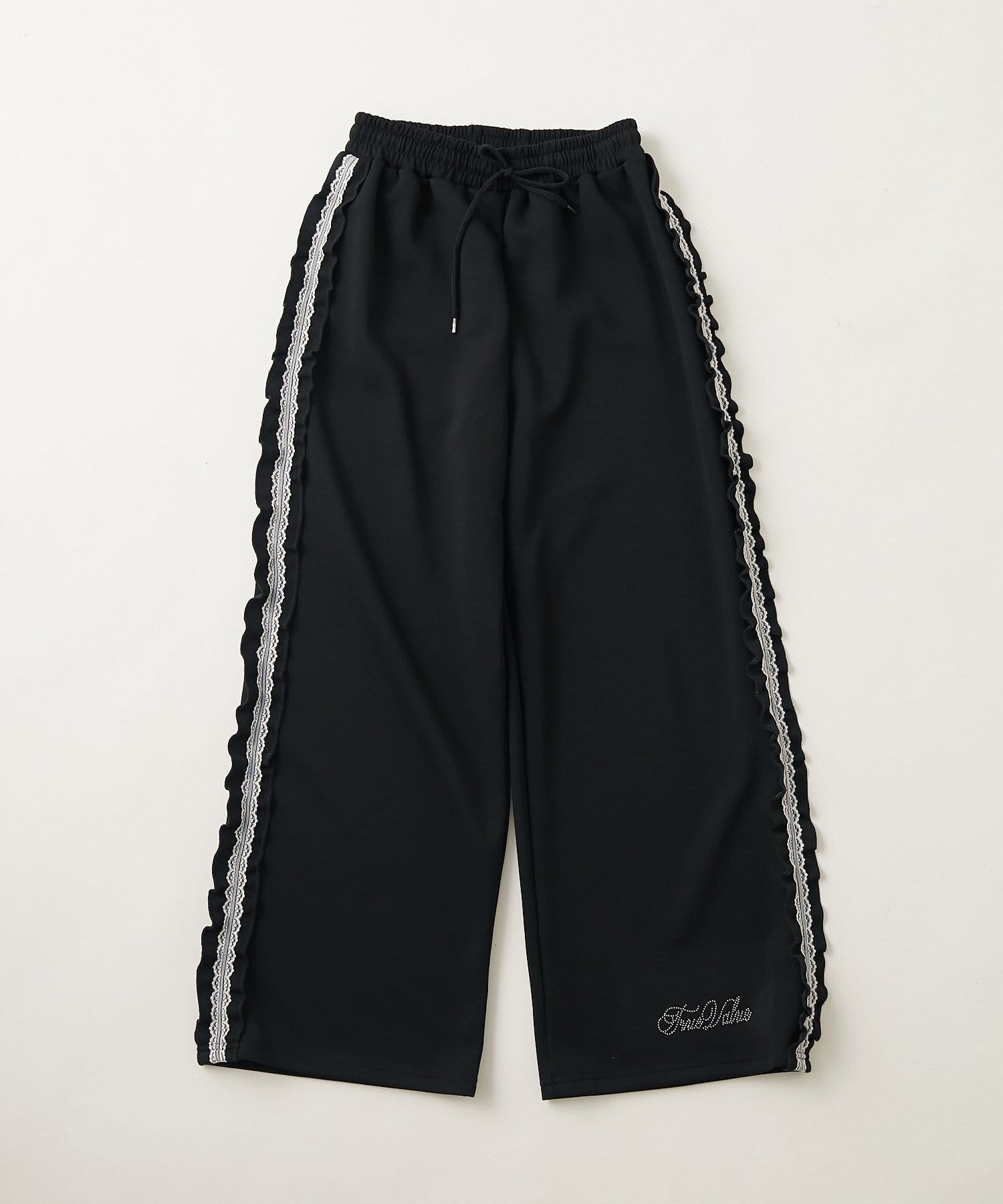 NICE CLAUP / OLIVE des OLIVE OUTLET(ナイスクラップ  / オリーブ デ オリーブ アウトレット) 【continuer】【セットアップ対応可】サイドフリルスウェットパンツ