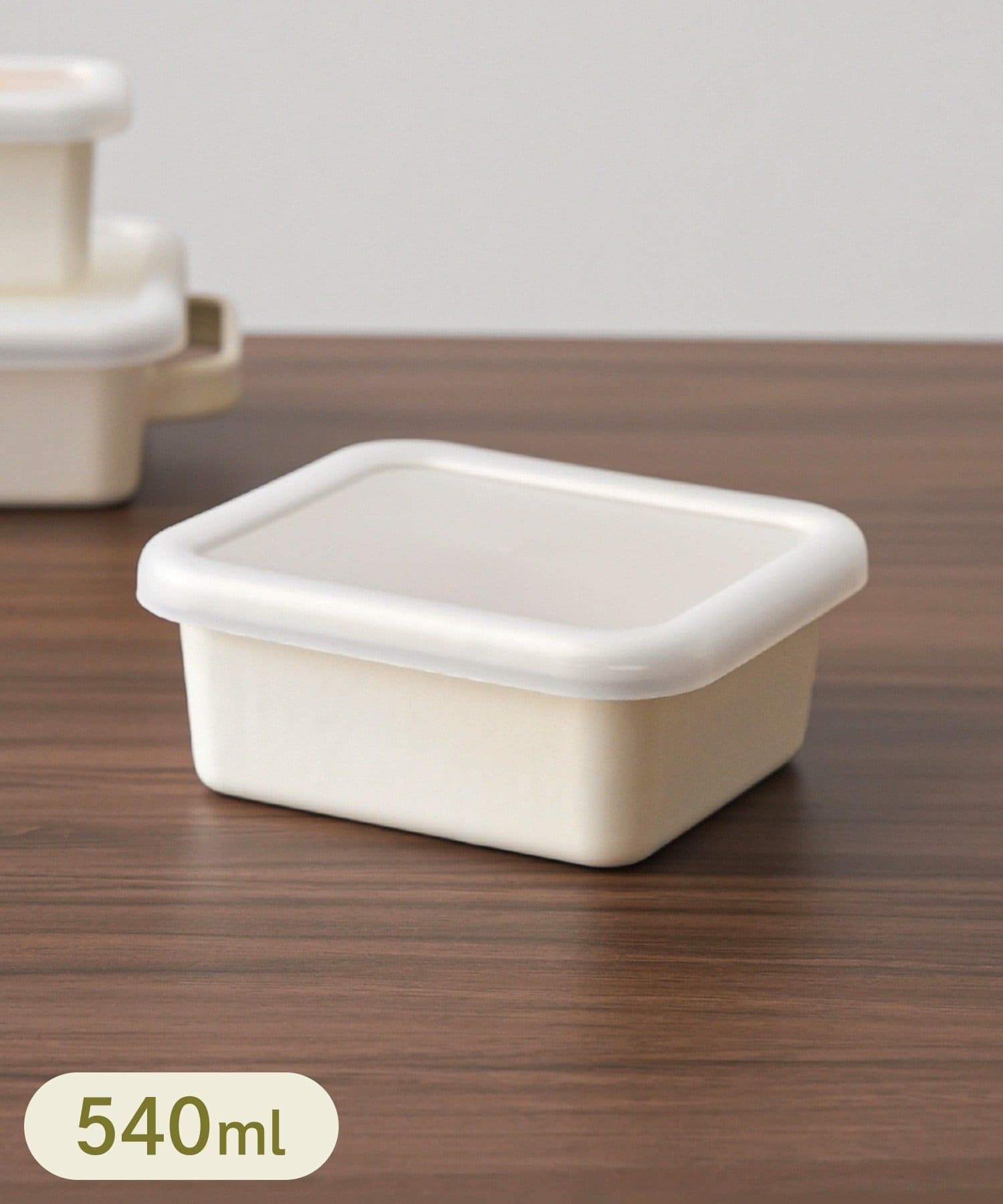 3COINS(スリーコインズ) ホーロー保存容器：M（540ml）