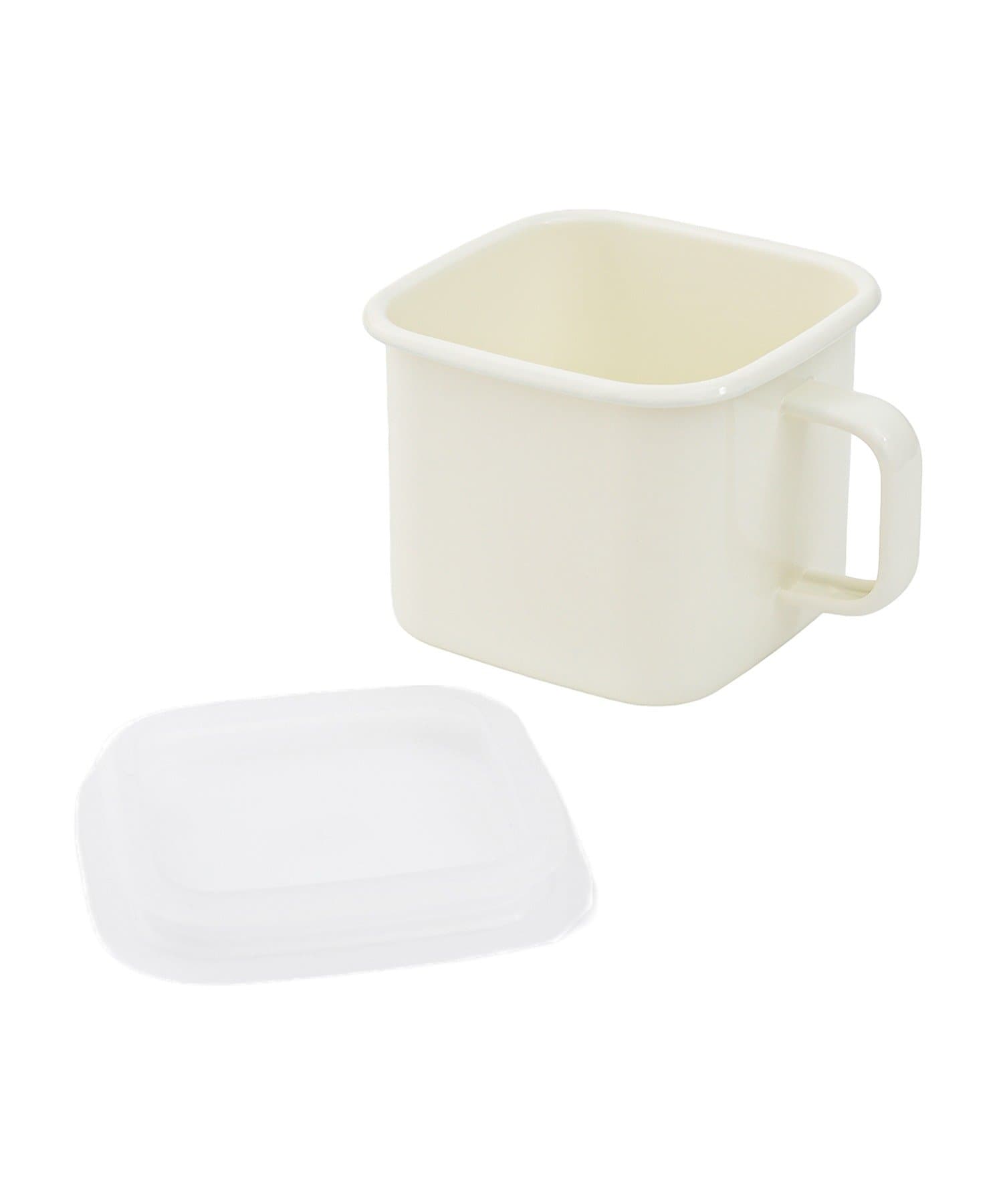 3COINS(スリーコインズ) ホーロー味噌保存容器：1.4L