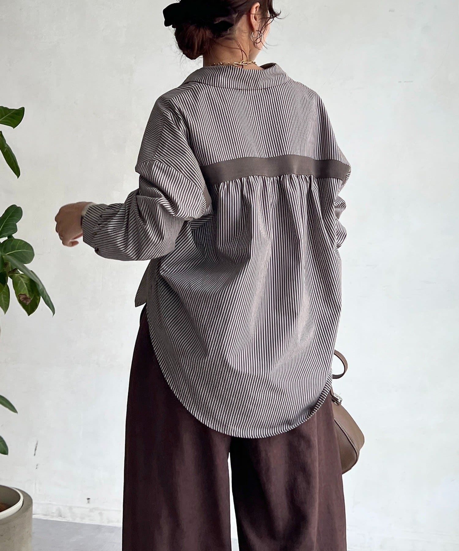 un dix cors(アンディコール) 微起毛バックラインシャツ