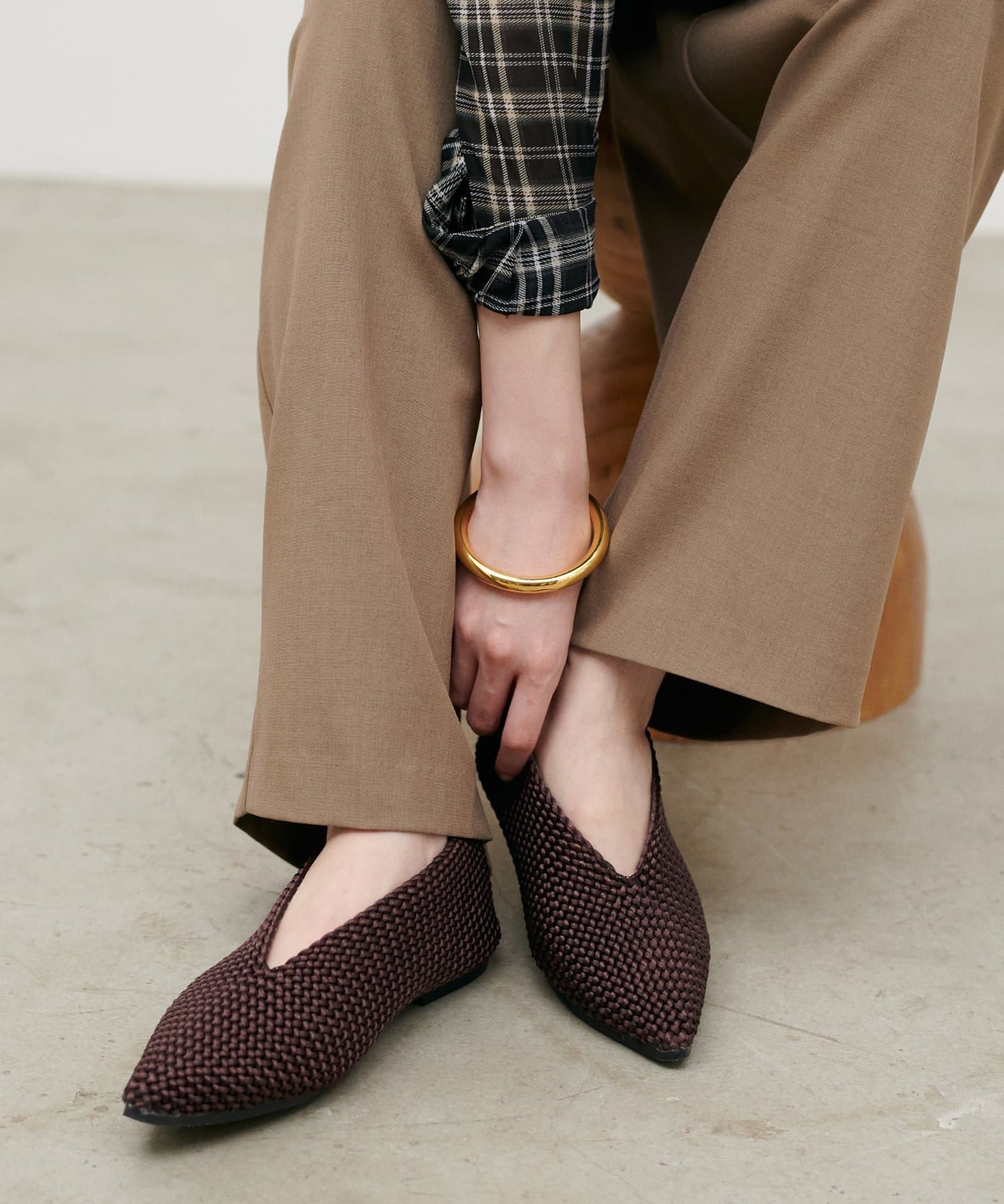 LARUTA(ラルータ) ニットメッシュパンプス