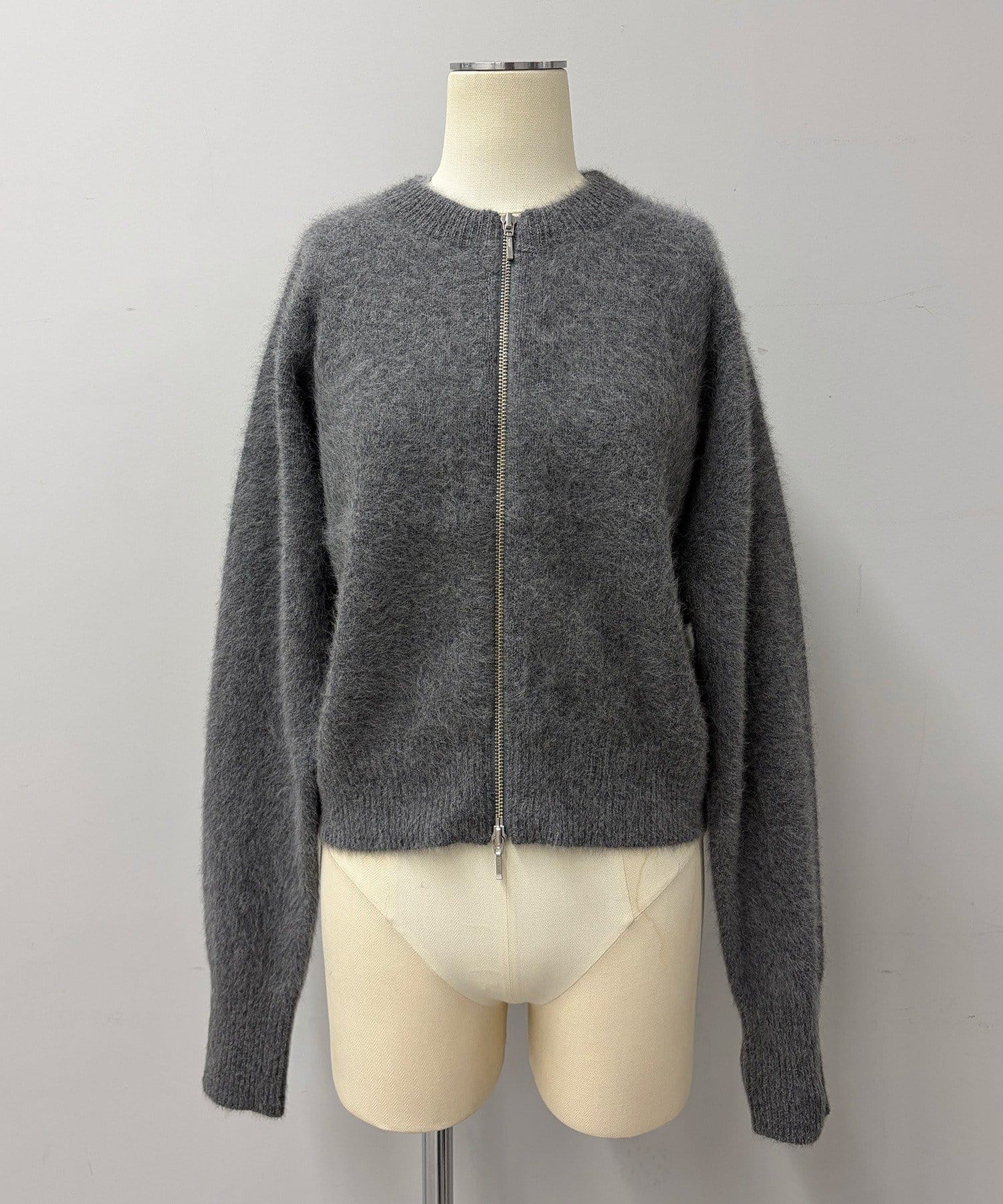 Pasterip(パセリ) Wool casimire zip knit