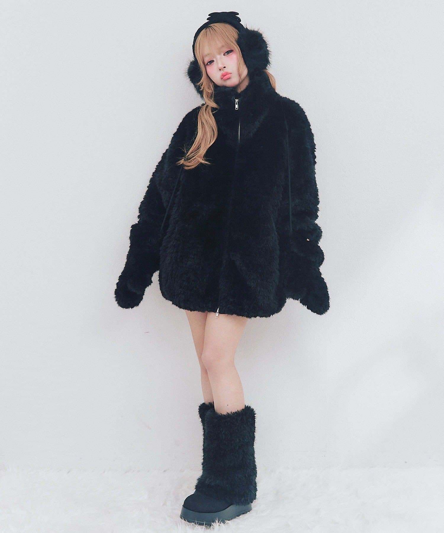 OLIVE des OLIVE(オリーブ デ オリーブ) 【セットフェア対象】Fluffy Fur Gloves