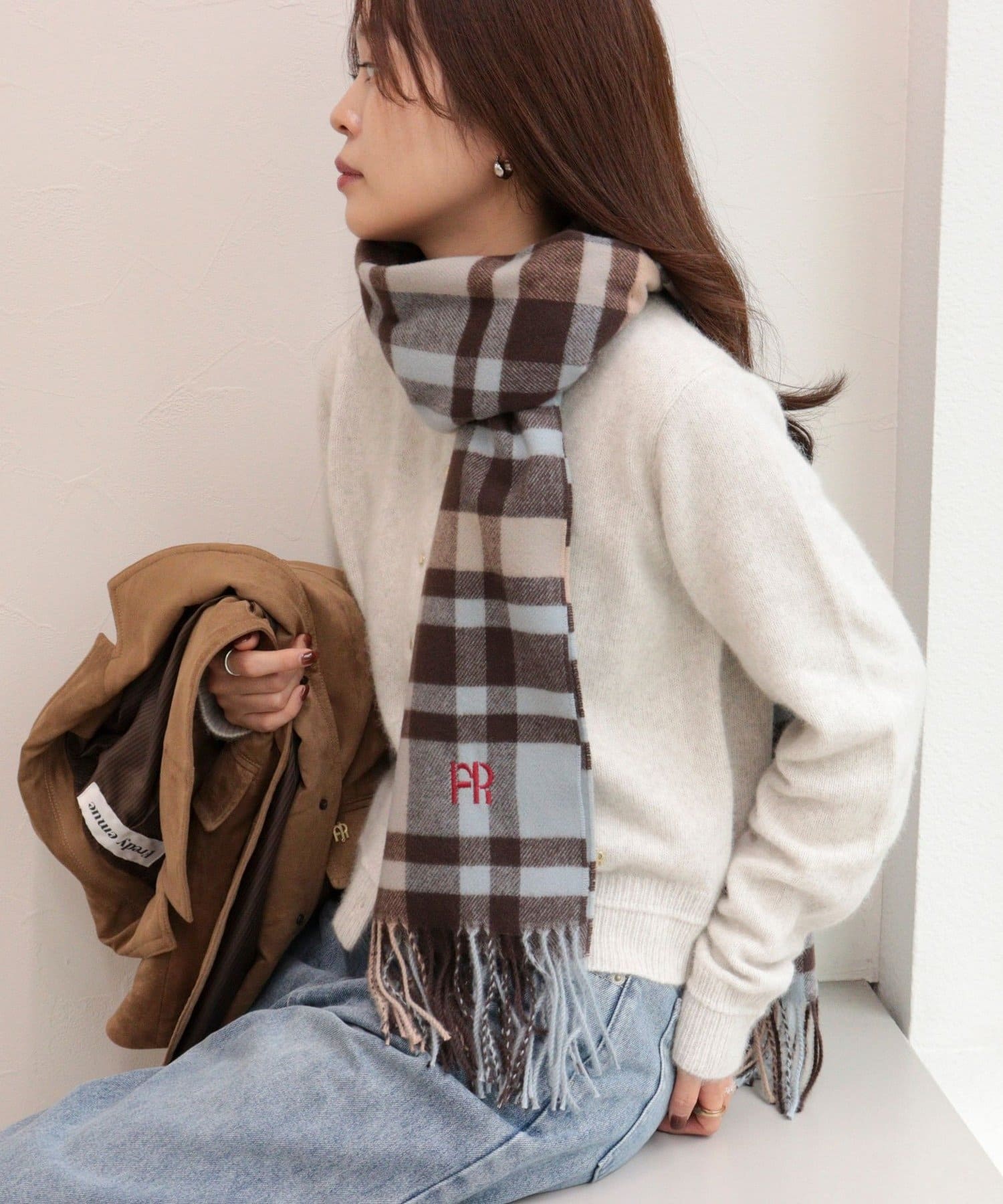 FREDY & GLOSTER(フレディ アンド グロスター) カシミヤタッチチェックストール