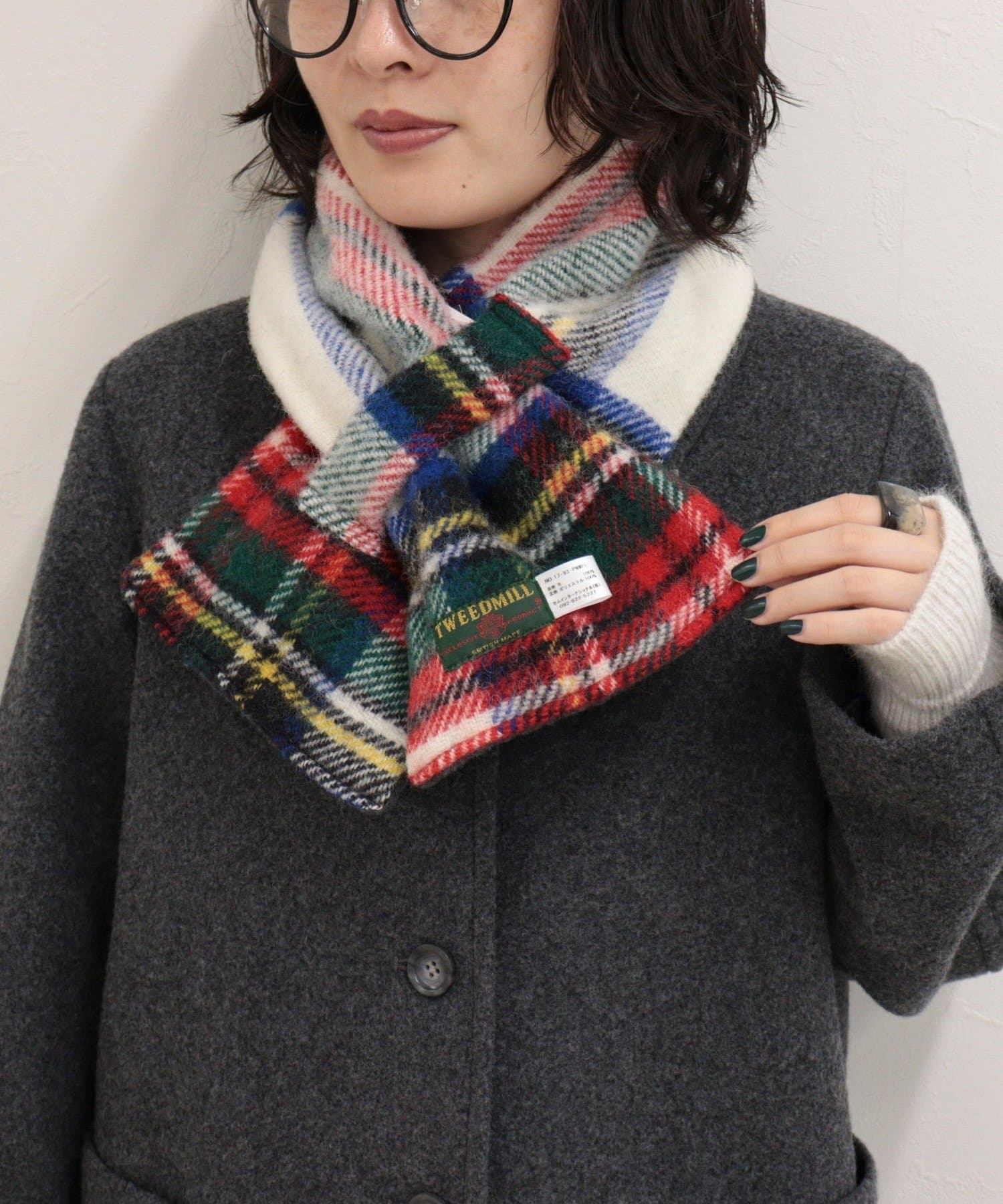 FREDY & GLOSTER(フレディ アンド グロスター) 【TWEEDMILL/ツイードミル】別注カラーウール×フリースリバーマフラー