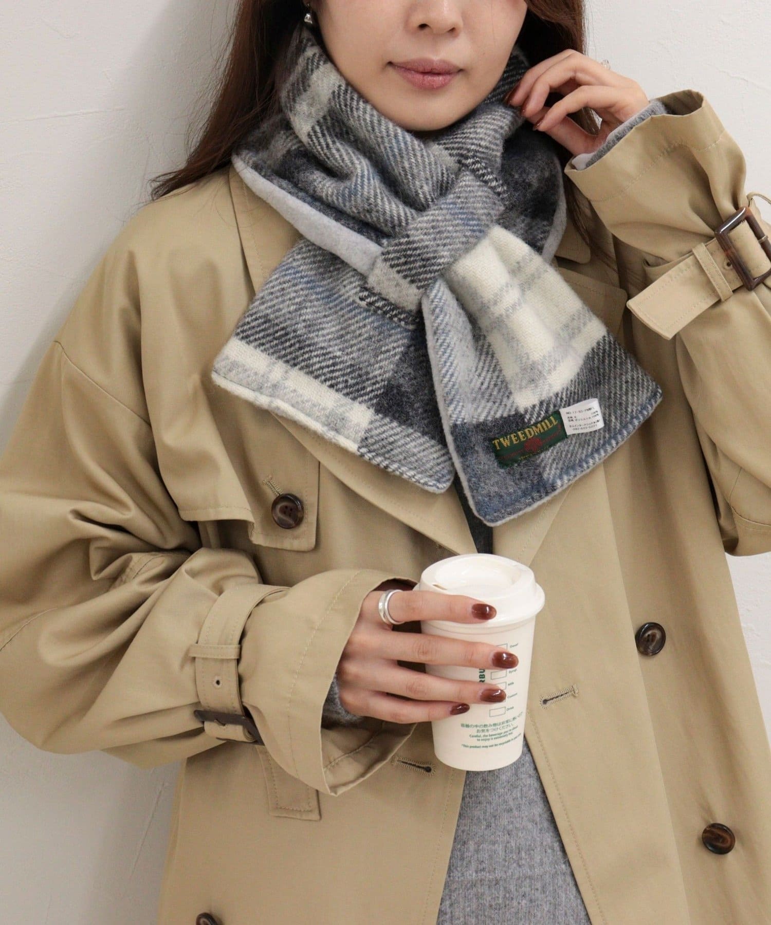 FREDY & GLOSTER(フレディ アンド グロスター) 【TWEEDMILL/ツイードミル】別注カラーウール×フリースリバーマフラー