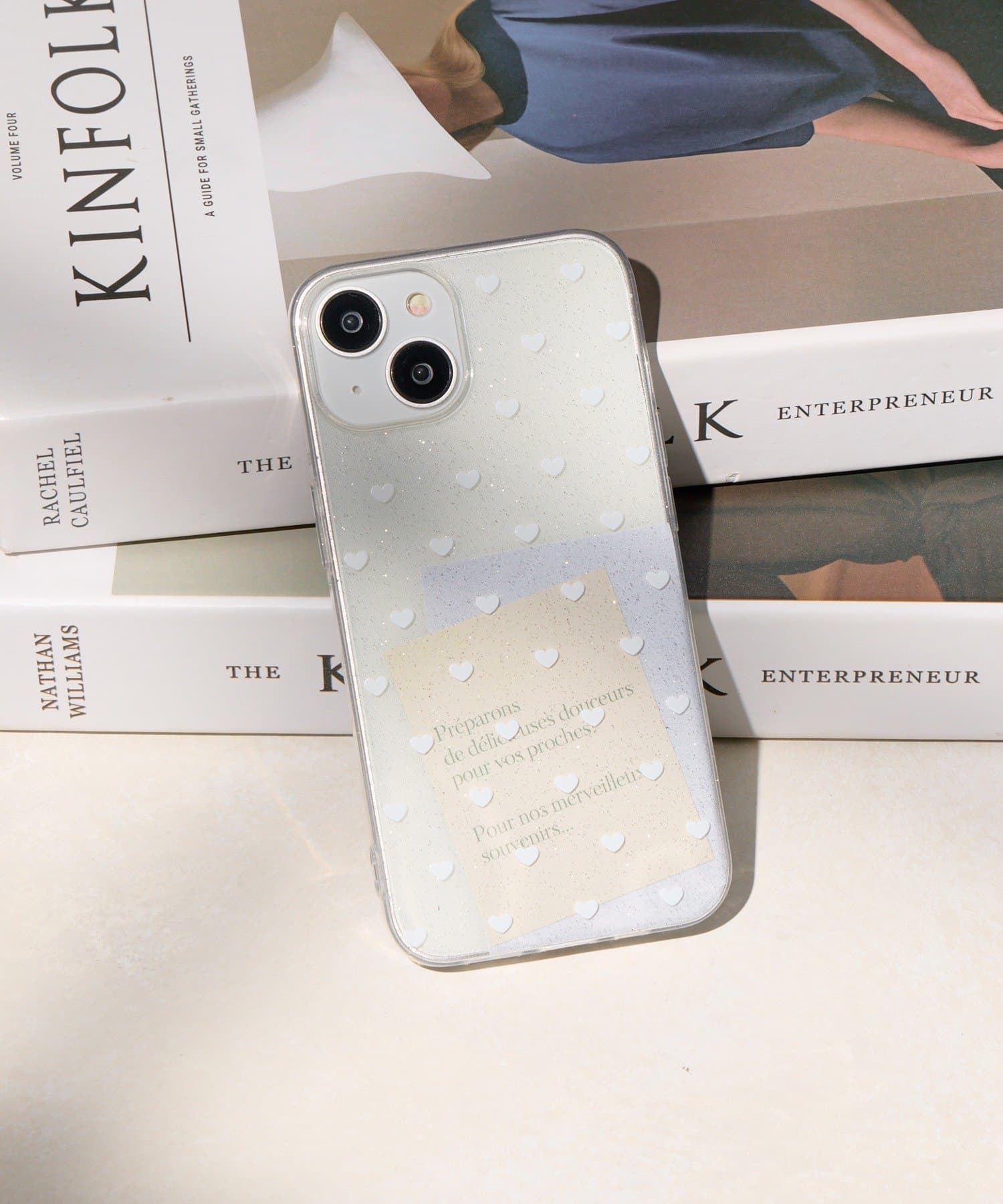 Lattice(ラティス) ラメハートドットスマホケース(iPhone13/14)