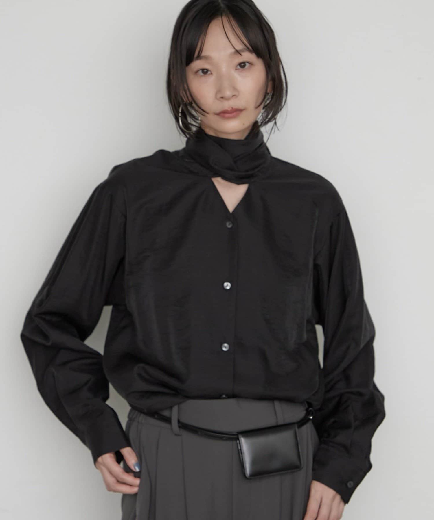LOUNGEDRESS(ラウンジドレス) 《オケージョン可》【Atelier N5/アトリエヌメロサンク】ボウタイブラウス