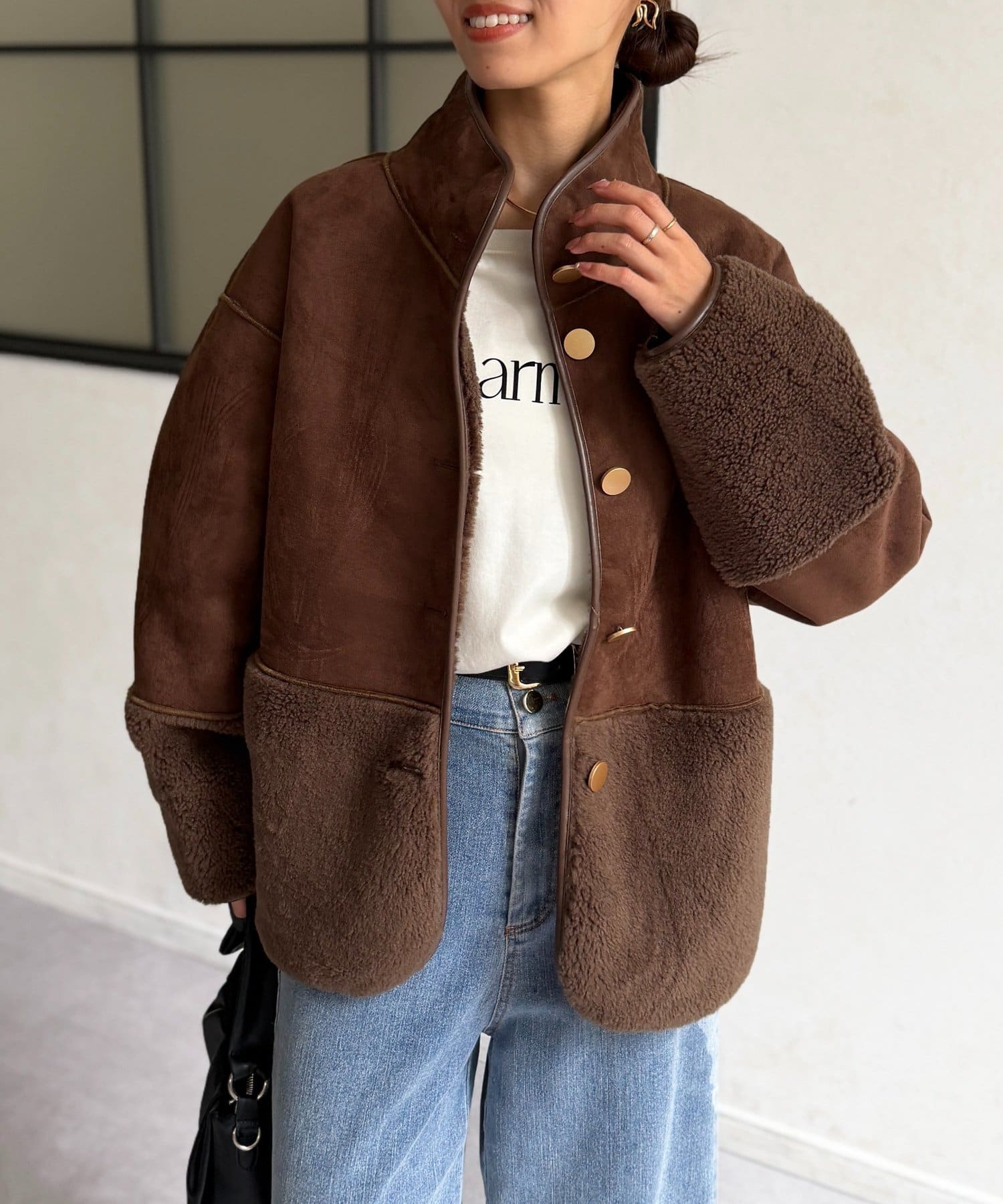 Chez toi(シェトワ) ムートンボアコート
