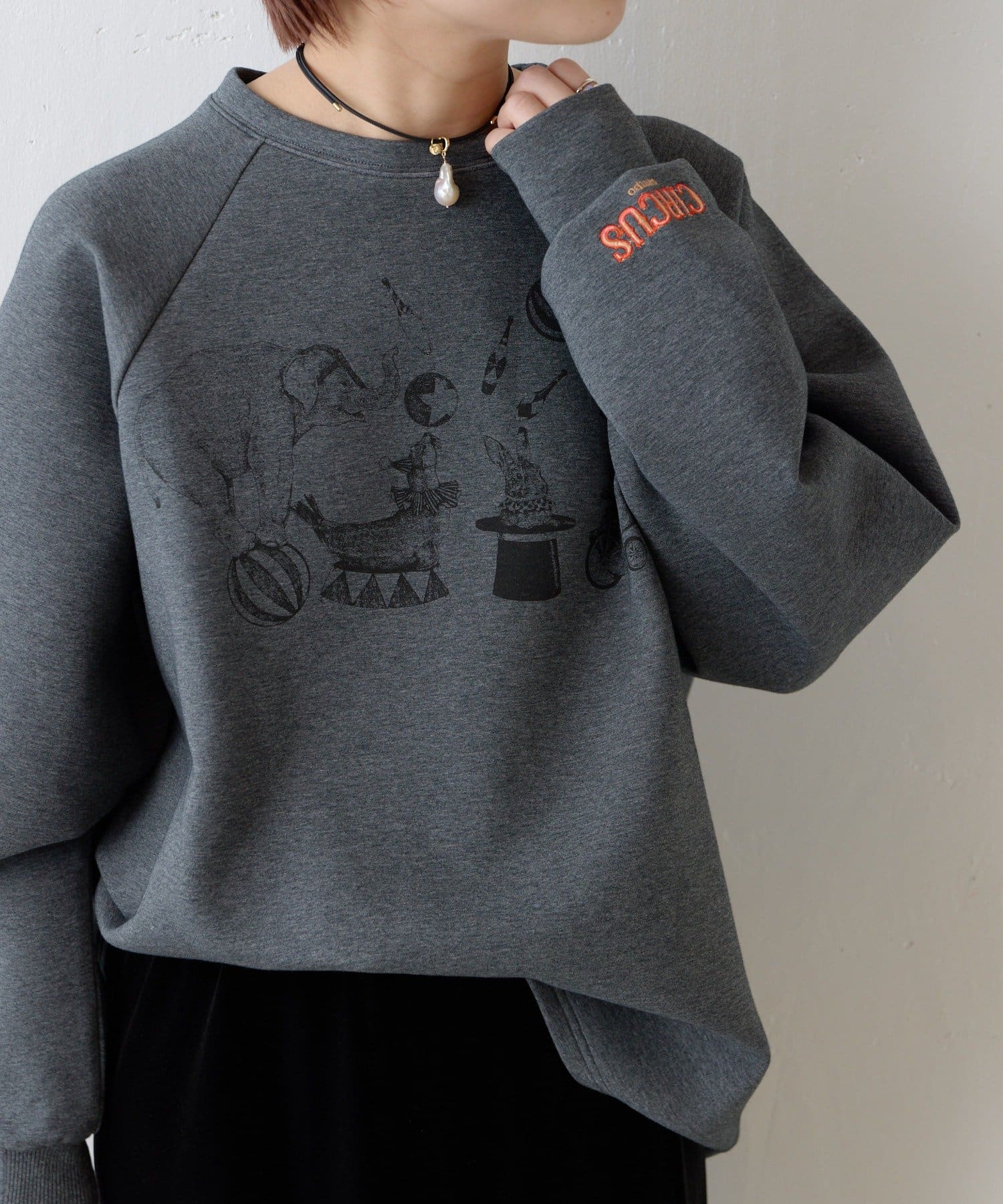 ear PAPILLONNER(イア パピヨネ) 《リラックス》sampo×earコラボ　サーカスプリントトレーナー
