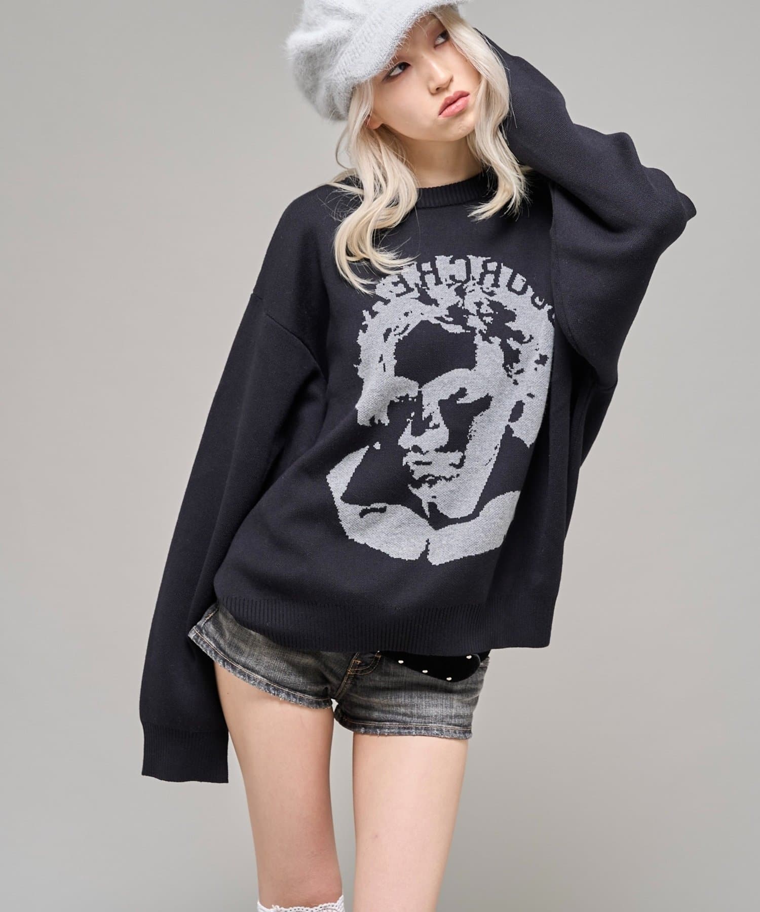 WHO’S WHO gallery(フーズフーギャラリー) 【Sourcream】 偉人ジャガードニット