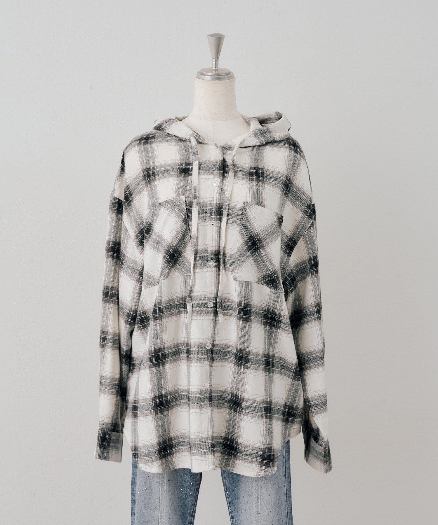 NICE CLAUP / OLIVE des OLIVE OUTLET(ナイスクラップ  / オリーブ デ オリーブ アウトレット) 【ANOTHER BRANCH】チェックフードシャツ