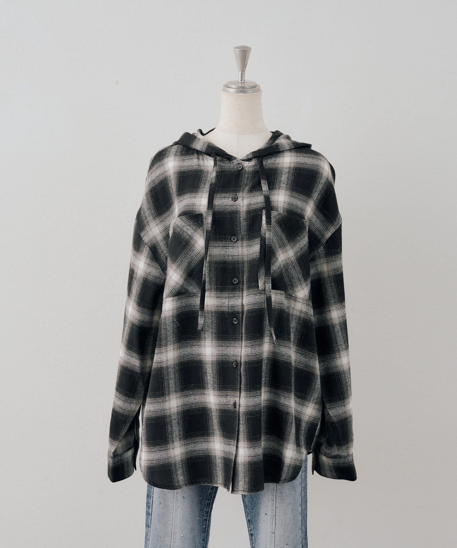 NICE CLAUP / OLIVE des OLIVE OUTLET(ナイスクラップ  / オリーブ デ オリーブ アウトレット) 【ANOTHER BRANCH】チェックフードシャツ