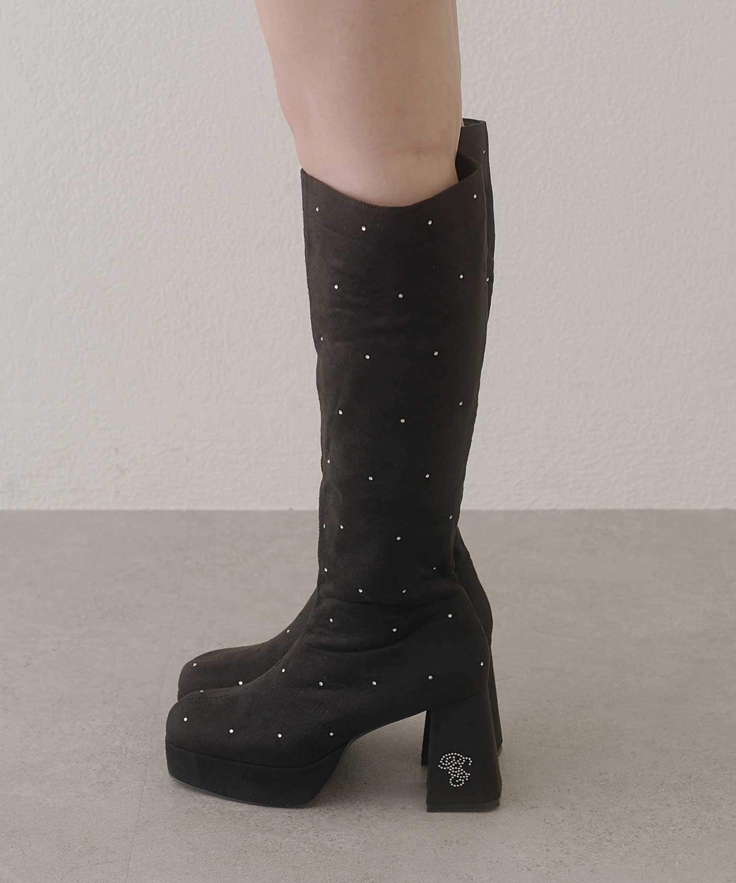 Belle Charme(ベルシャルム) BC Glitter Slim Long Boots