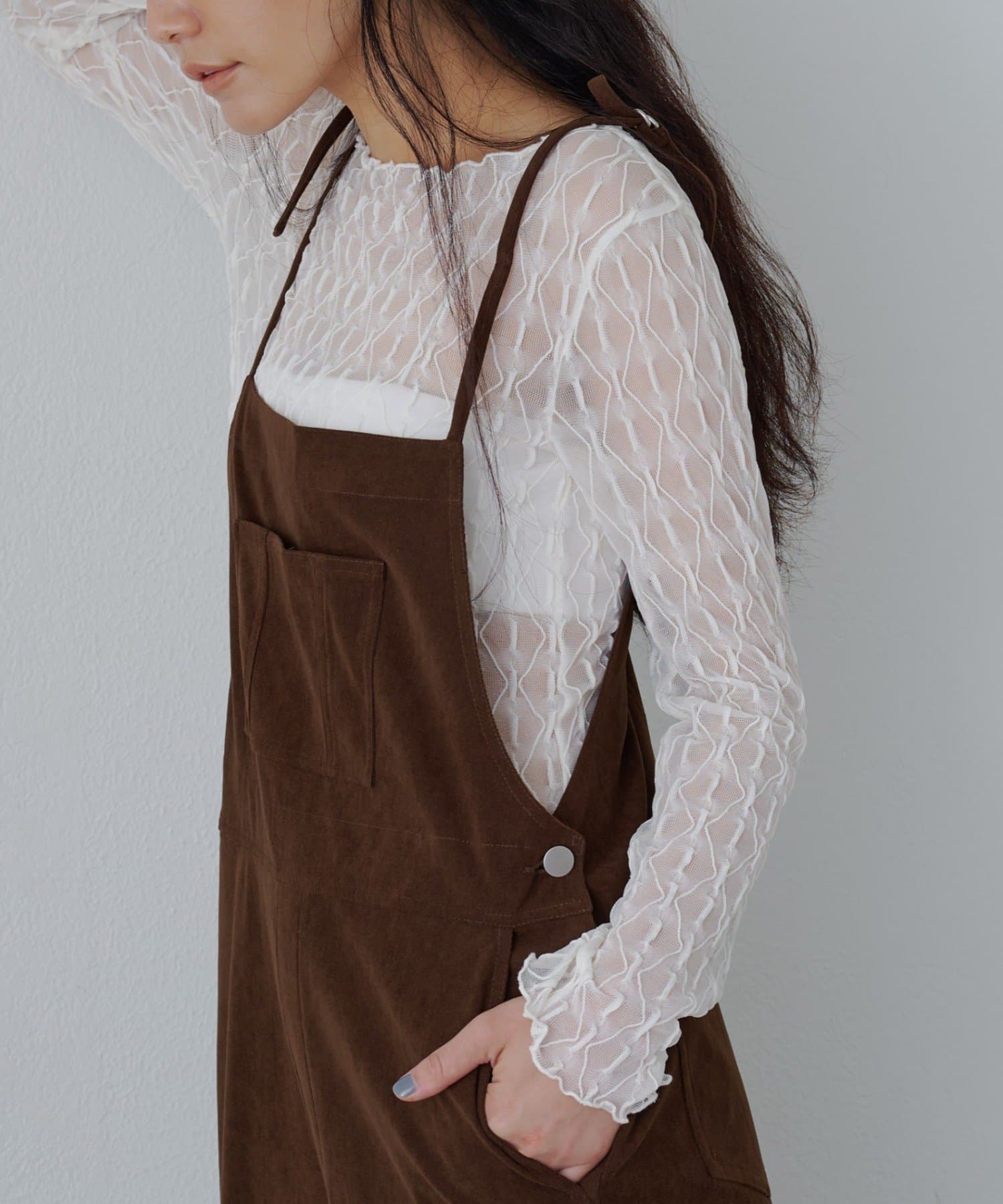 SHENERY(シーナリー) ストレッチレースカットソー