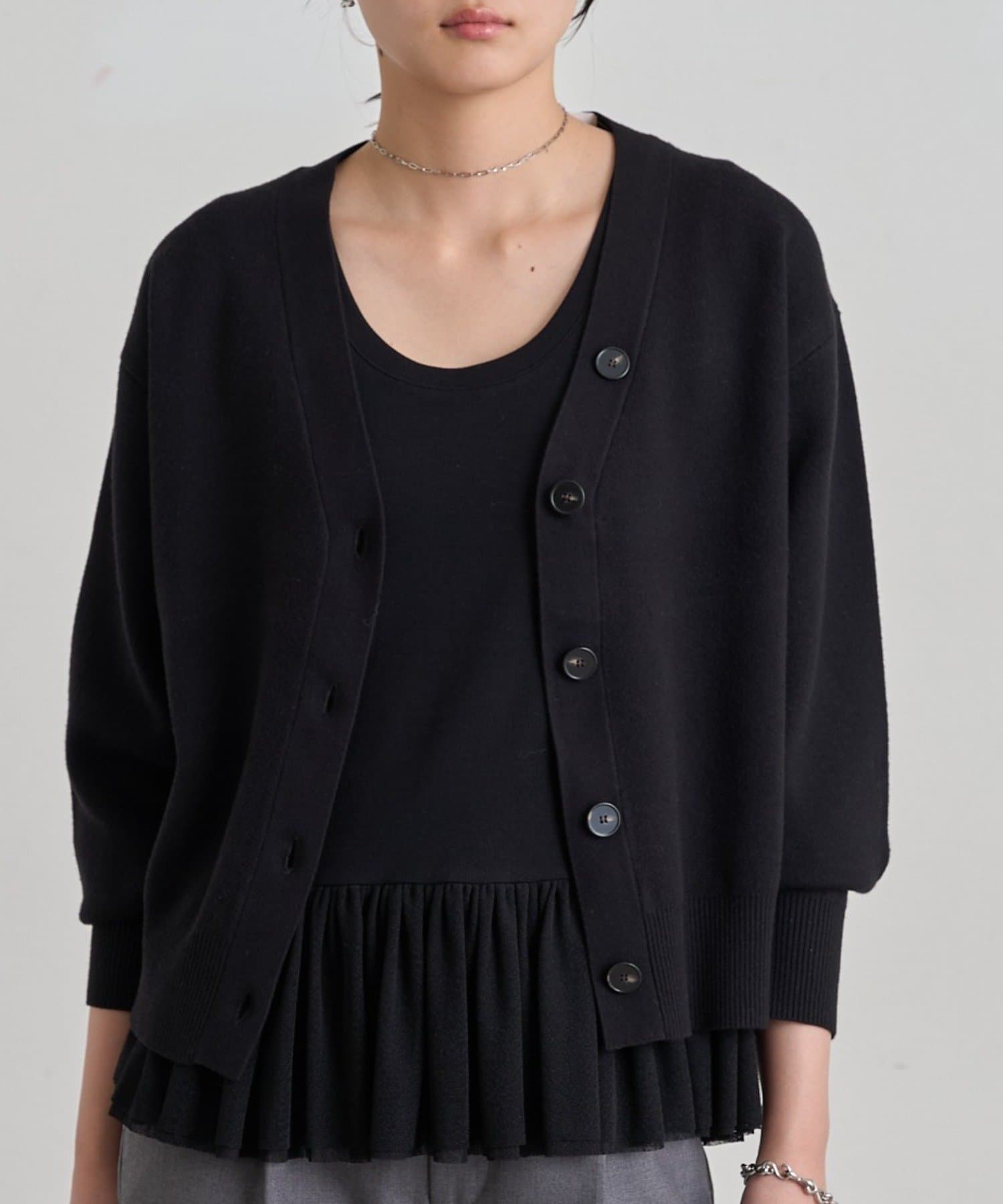 LOUNGEDRESS(ラウンジドレス) スウェットライクショートカーデ